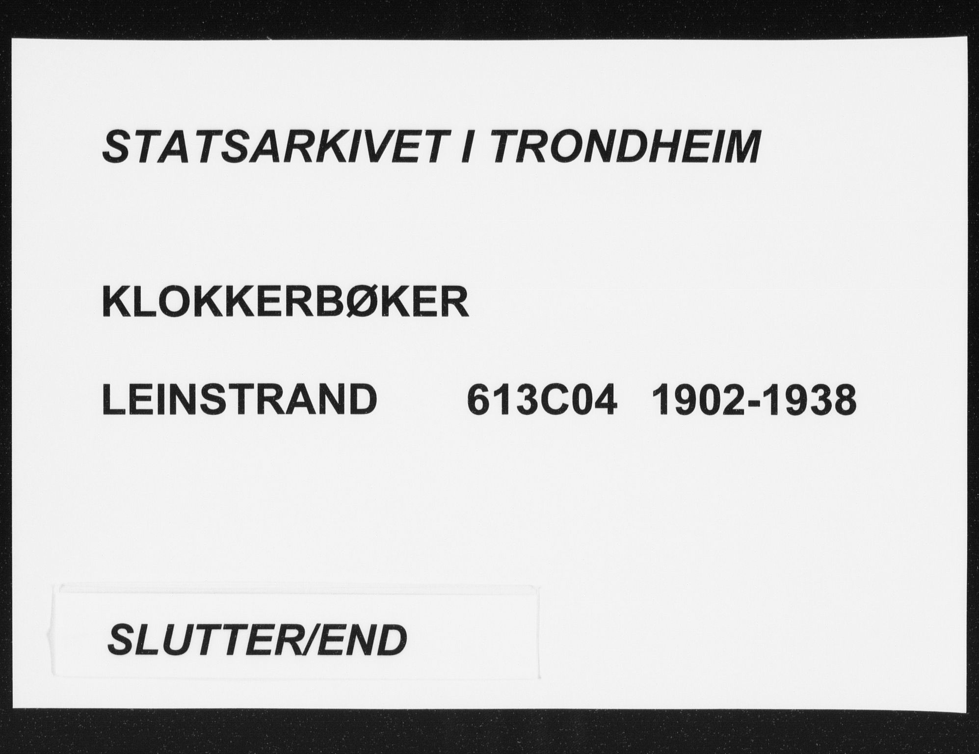 Ministerialprotokoller, klokkerbøker og fødselsregistre - Sør-Trøndelag, AV/SAT-A-1456/613/L0396: Parish register (copy) no. 613C04, 1902-1938