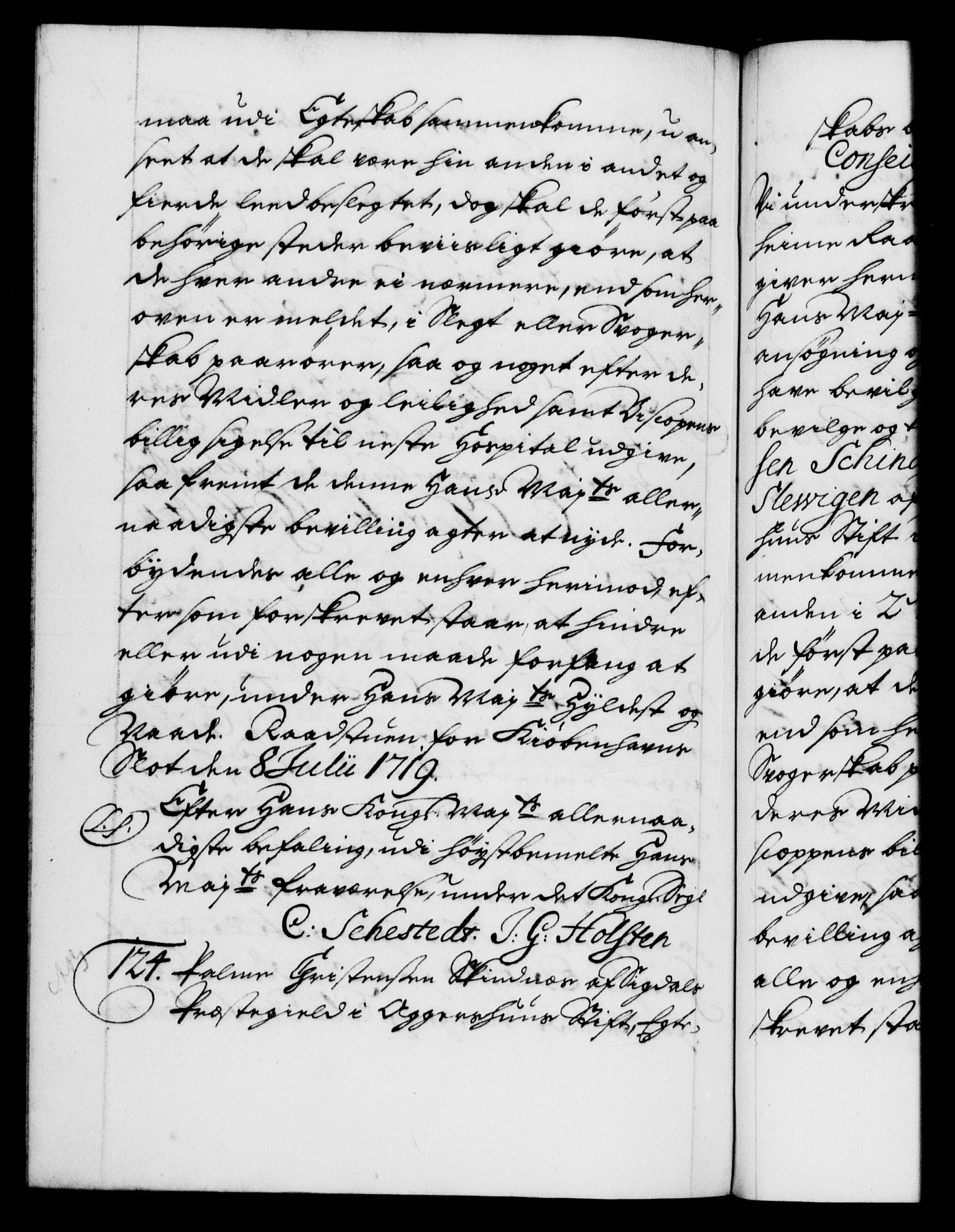 Danske Kanselli 1572-1799, AV/RA-EA-3023/F/Fc/Fca/Fcaa/L0022: Norske registre, 1716-1719, p. 527b