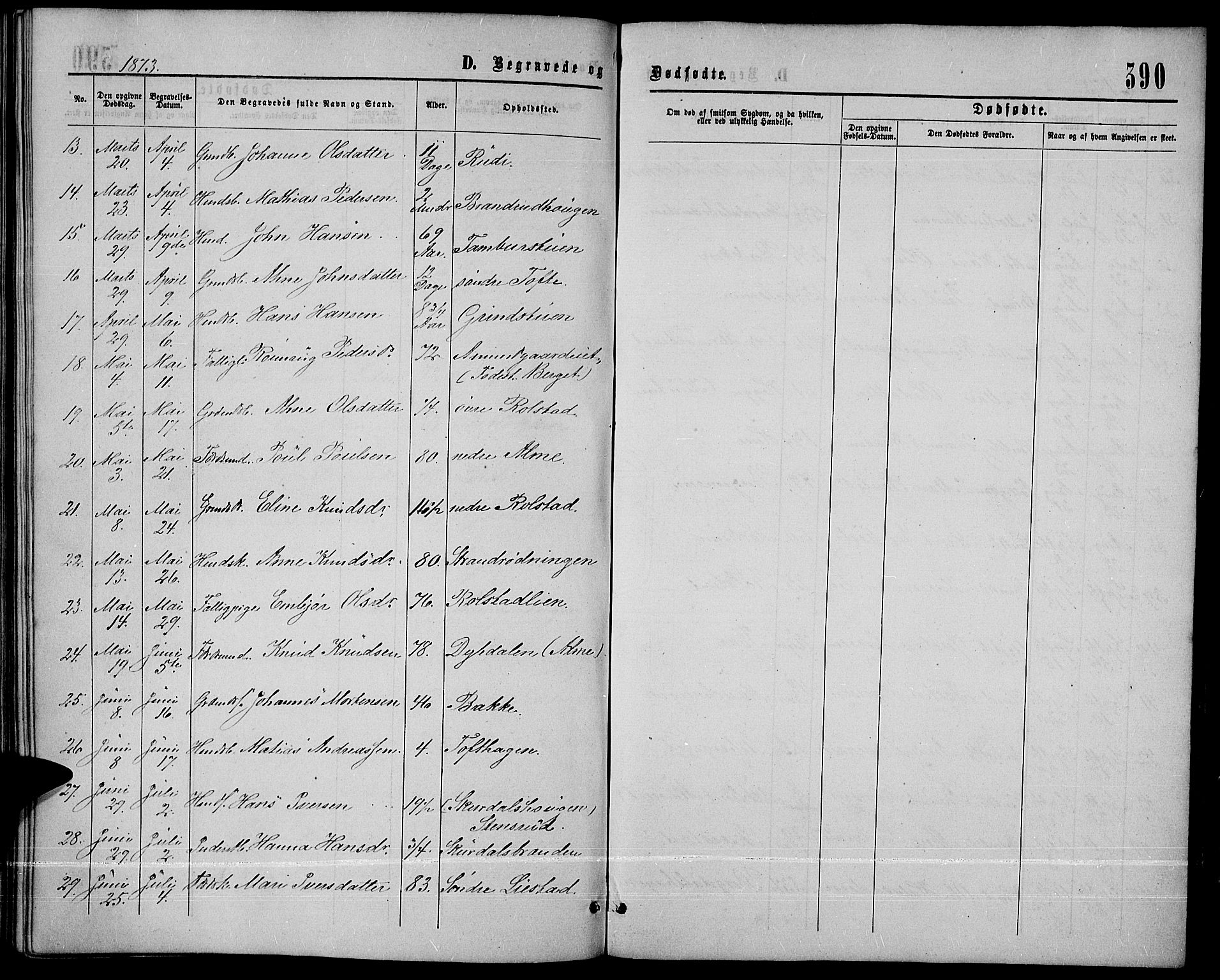 Sør-Fron prestekontor, SAH/PREST-010/H/Ha/Hab/L0002: Parish register (copy) no. 2, 1864-1883, p. 390