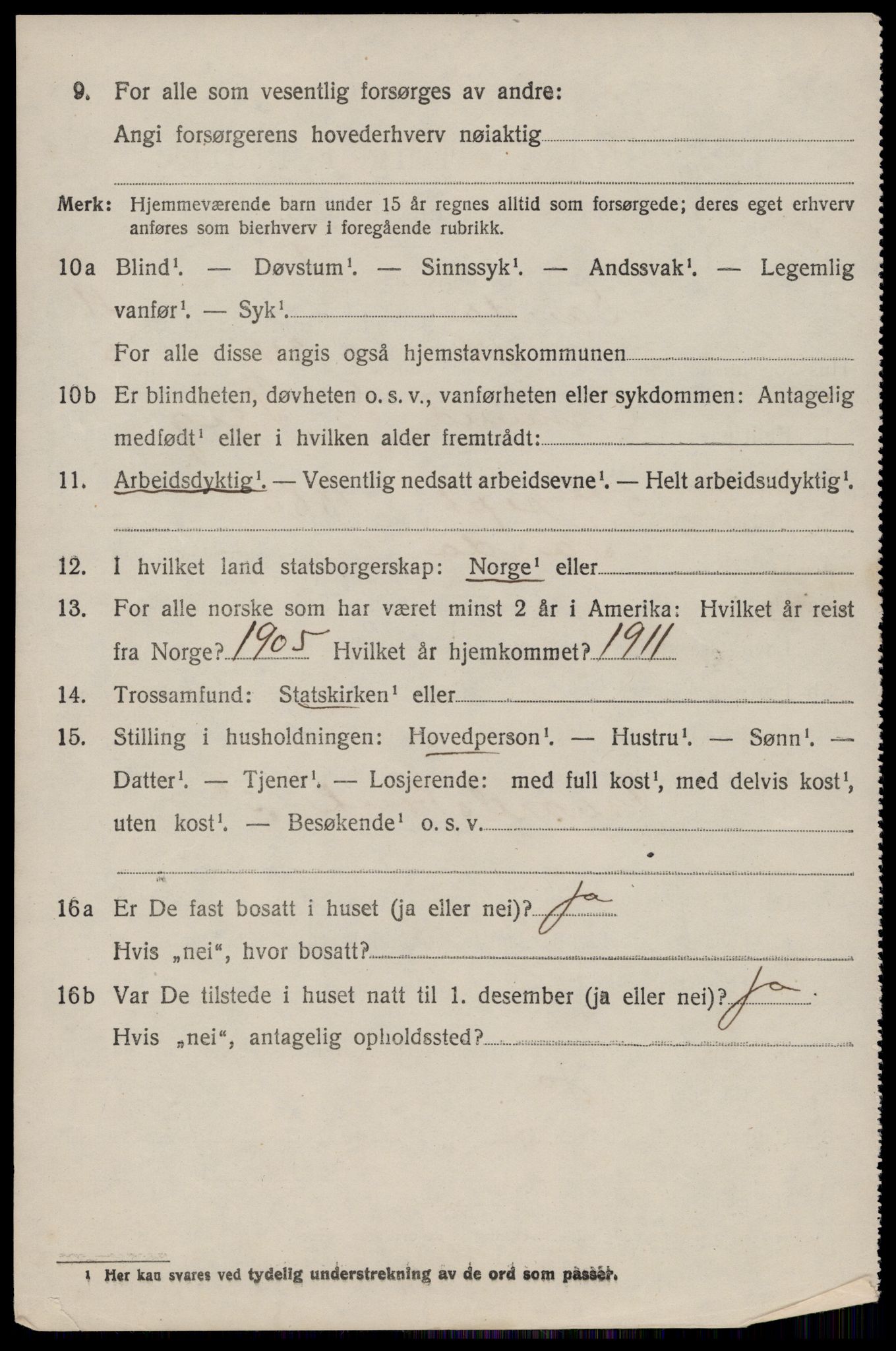 SAST, 1920 census for Sauda, 1920, p. 4103