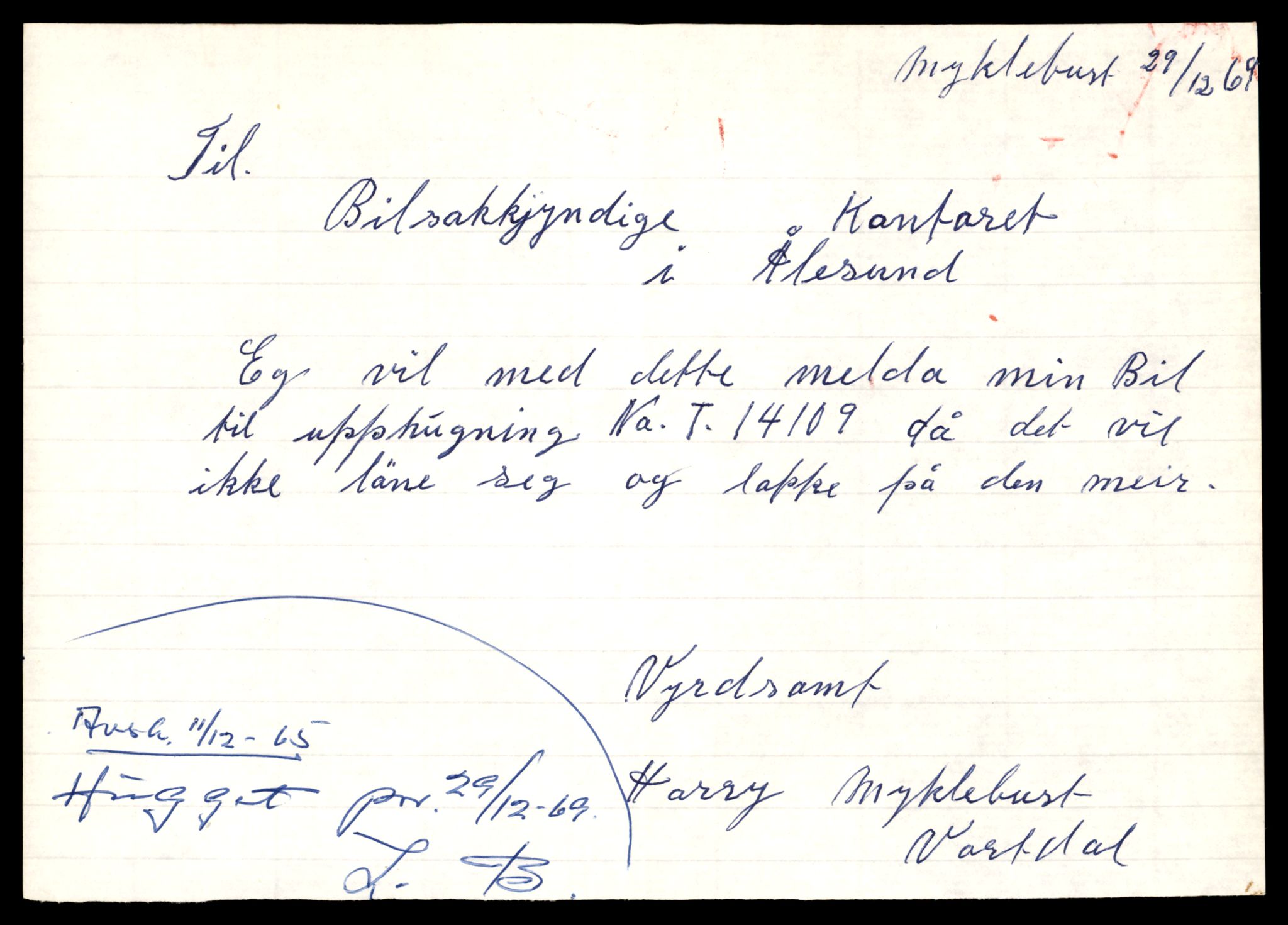 Møre og Romsdal vegkontor - Ålesund trafikkstasjon, AV/SAT-A-4099/F/Fe/L0043: Registreringskort for kjøretøy T 14080 - T 14204, 1927-1998, p. 777