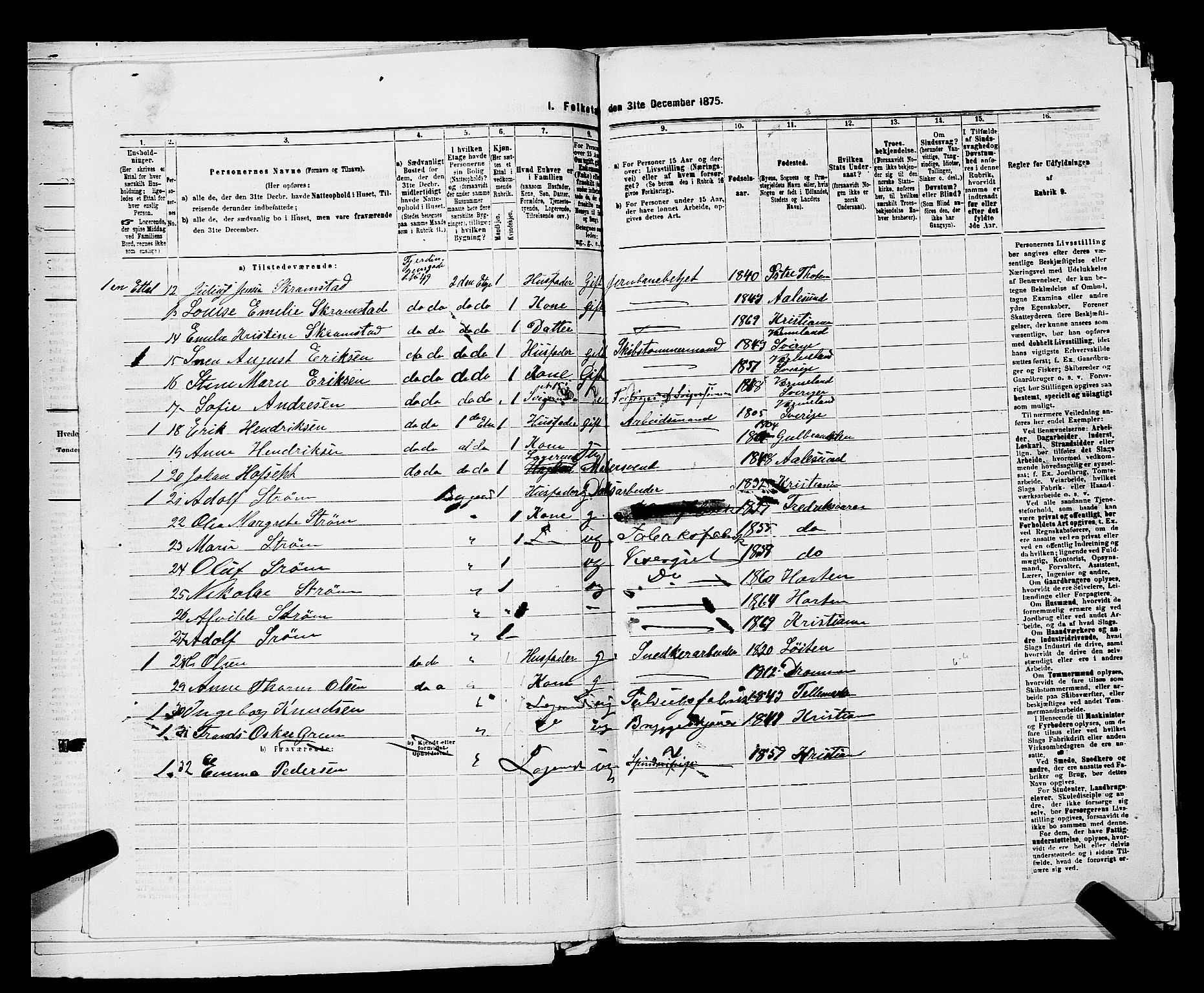 RA, 1875 census for 0301 Kristiania, 1875, p. 1934