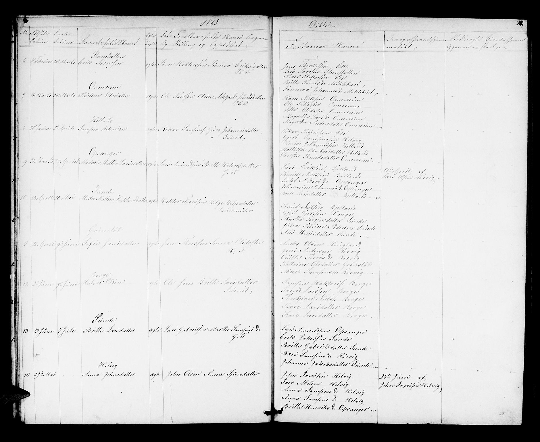 Husnes Sokneprestembete, AV/SAB-A-75901/H/Hab: Parish register (copy) no. A 1, 1856-1880, p. 16