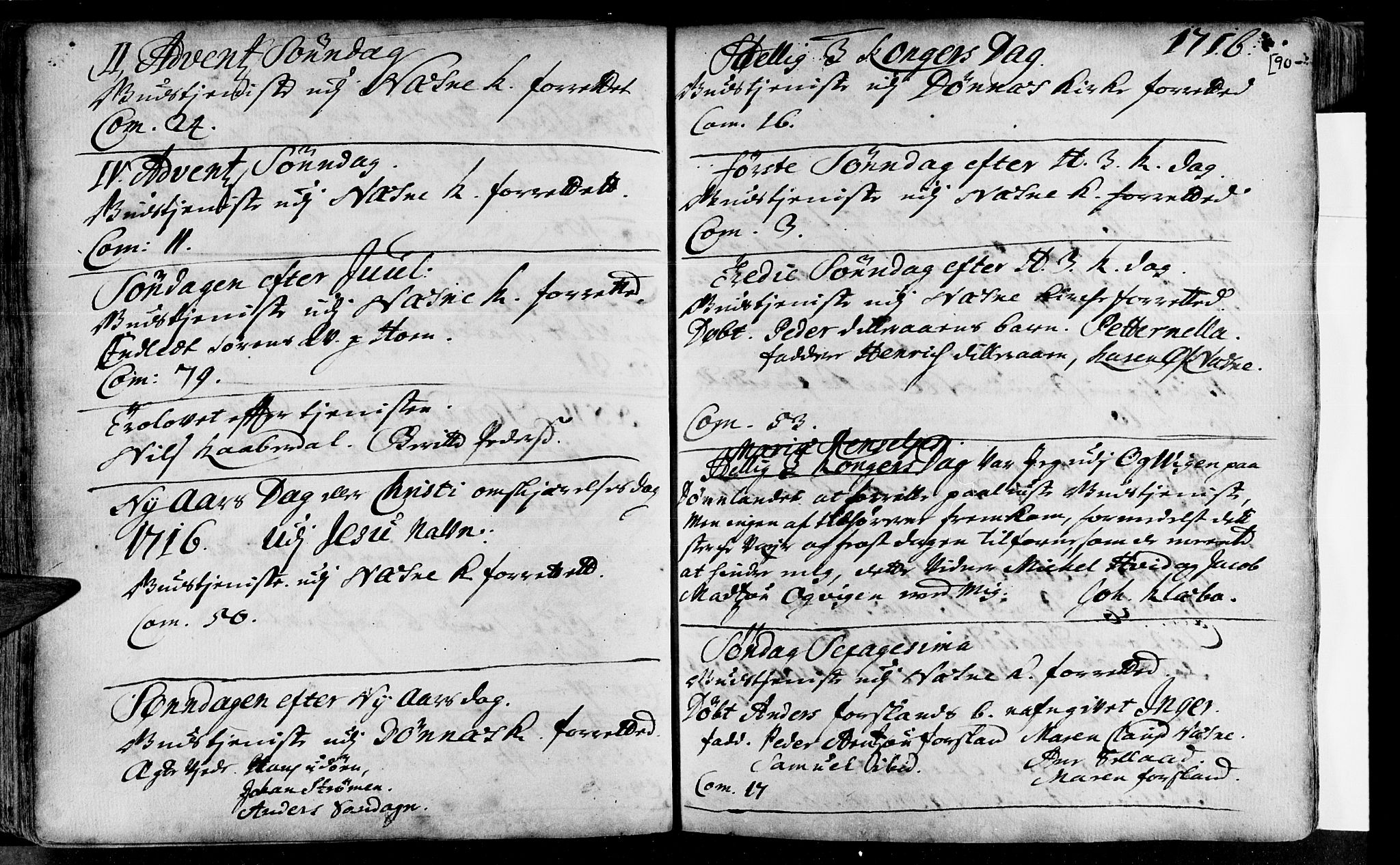 Ministerialprotokoller, klokkerbøker og fødselsregistre - Nordland, AV/SAT-A-1459/838/L0542: Parish register (official) no. 838A01, 1704-1737, p. 90