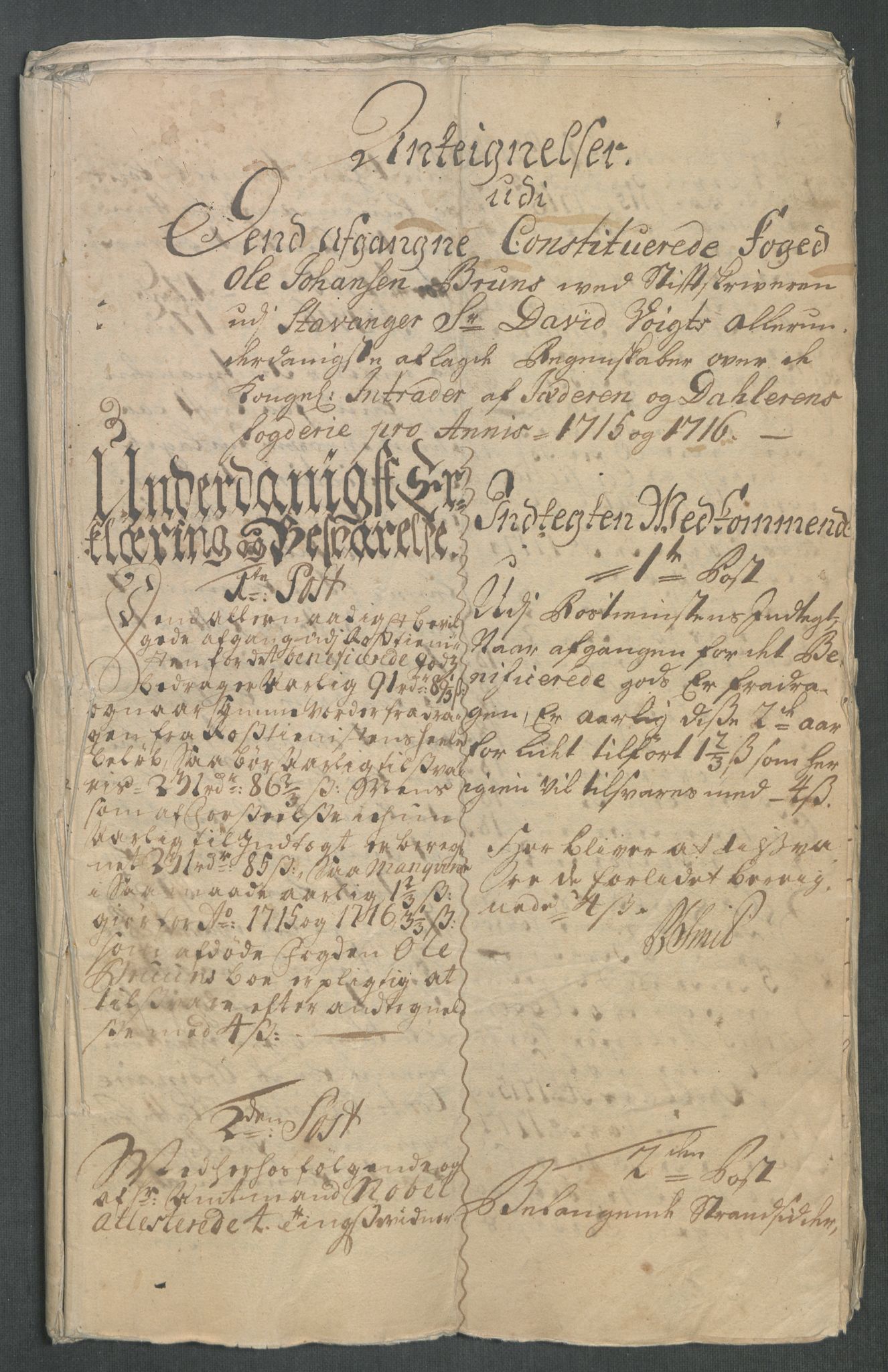 Rentekammeret inntil 1814, Reviderte regnskaper, Fogderegnskap, AV/RA-EA-4092/R46/L2741: Fogderegnskap Jæren og Dalane, 1716, p. 3