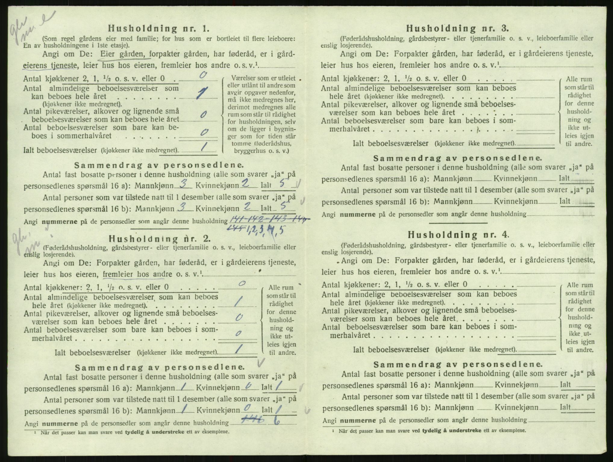 SAK, 1920 census for Hylestad, 1920, p. 119