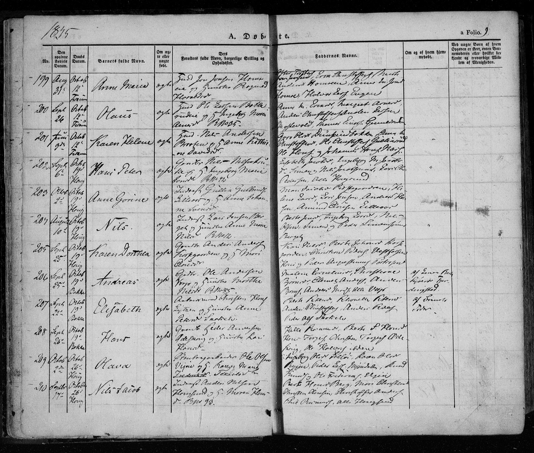 Eiker kirkebøker, AV/SAKO-A-4/F/Fa/L0013a: Parish register (official) no. I 13A, 1832-1845, p. 9