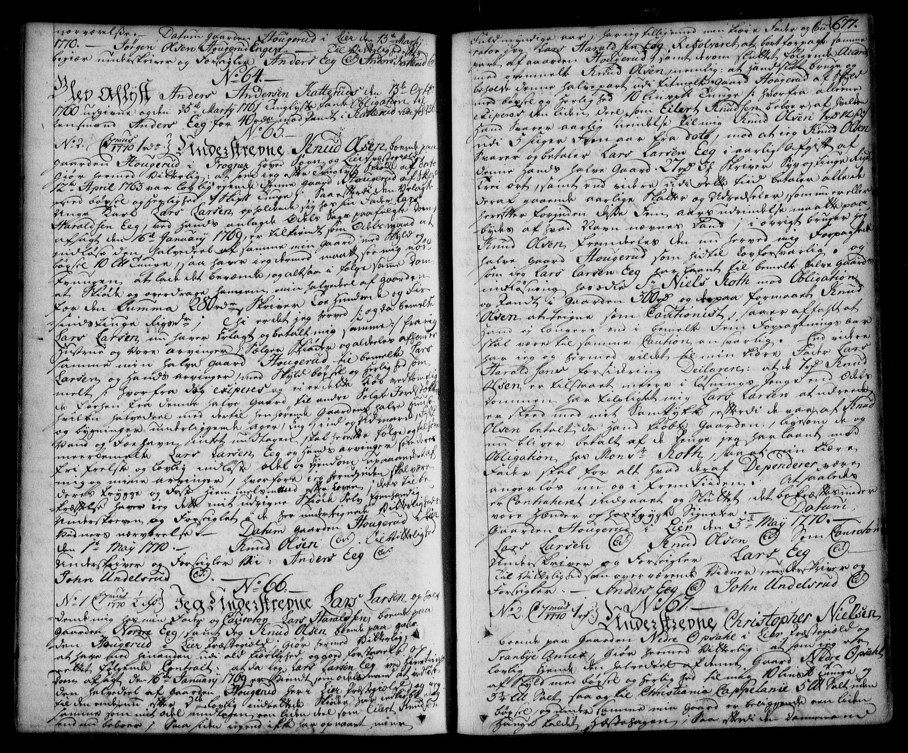 Lier, Røyken og Hurum sorenskriveri, AV/SAKO-A-89/G/Ga/Gaa/L0003: Mortgage book no. III, 1756-1771, p. 677