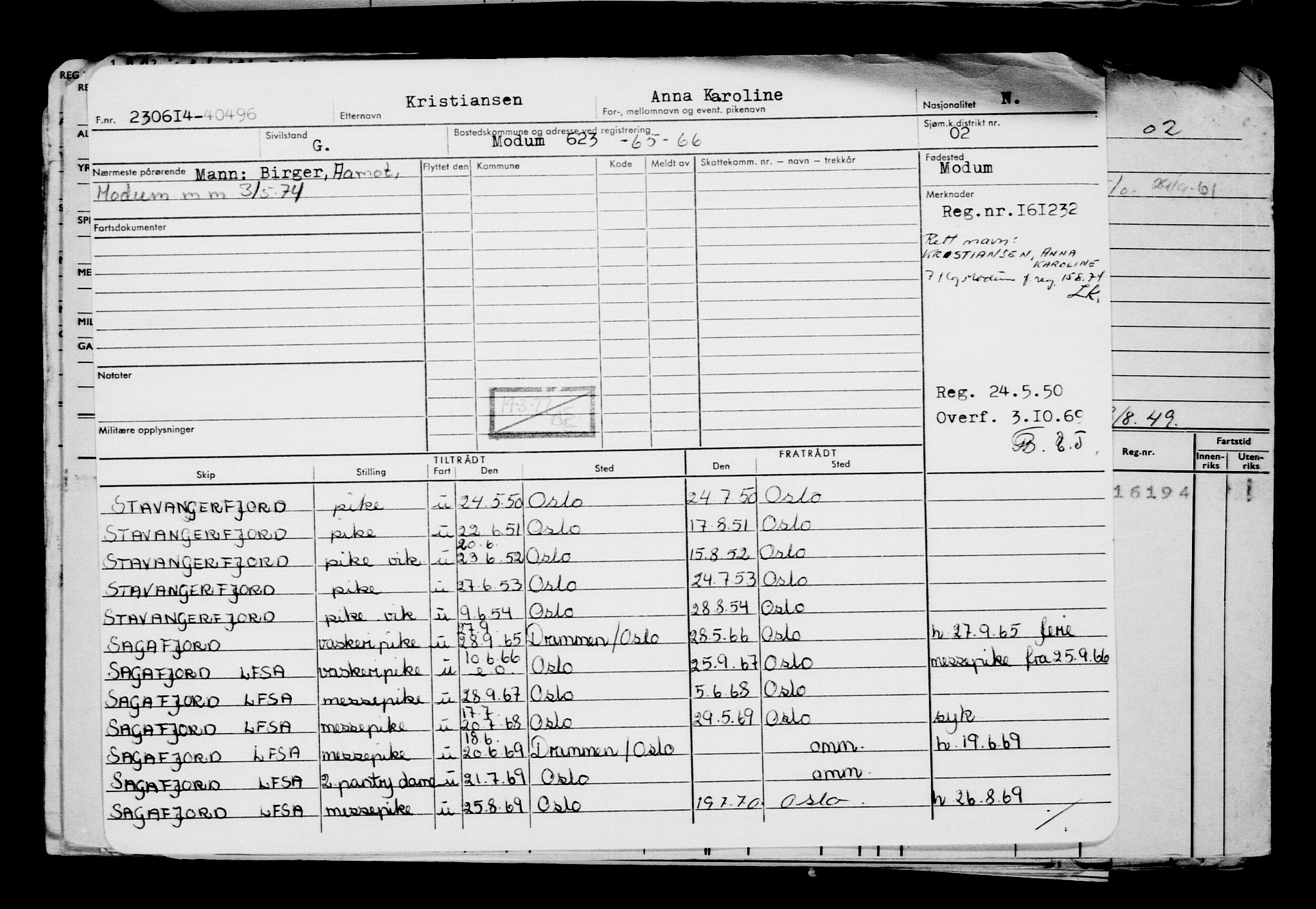 Direktoratet for sjømenn, AV/RA-S-3545/G/Gb/L0122: Hovedkort, 1914, p. 45