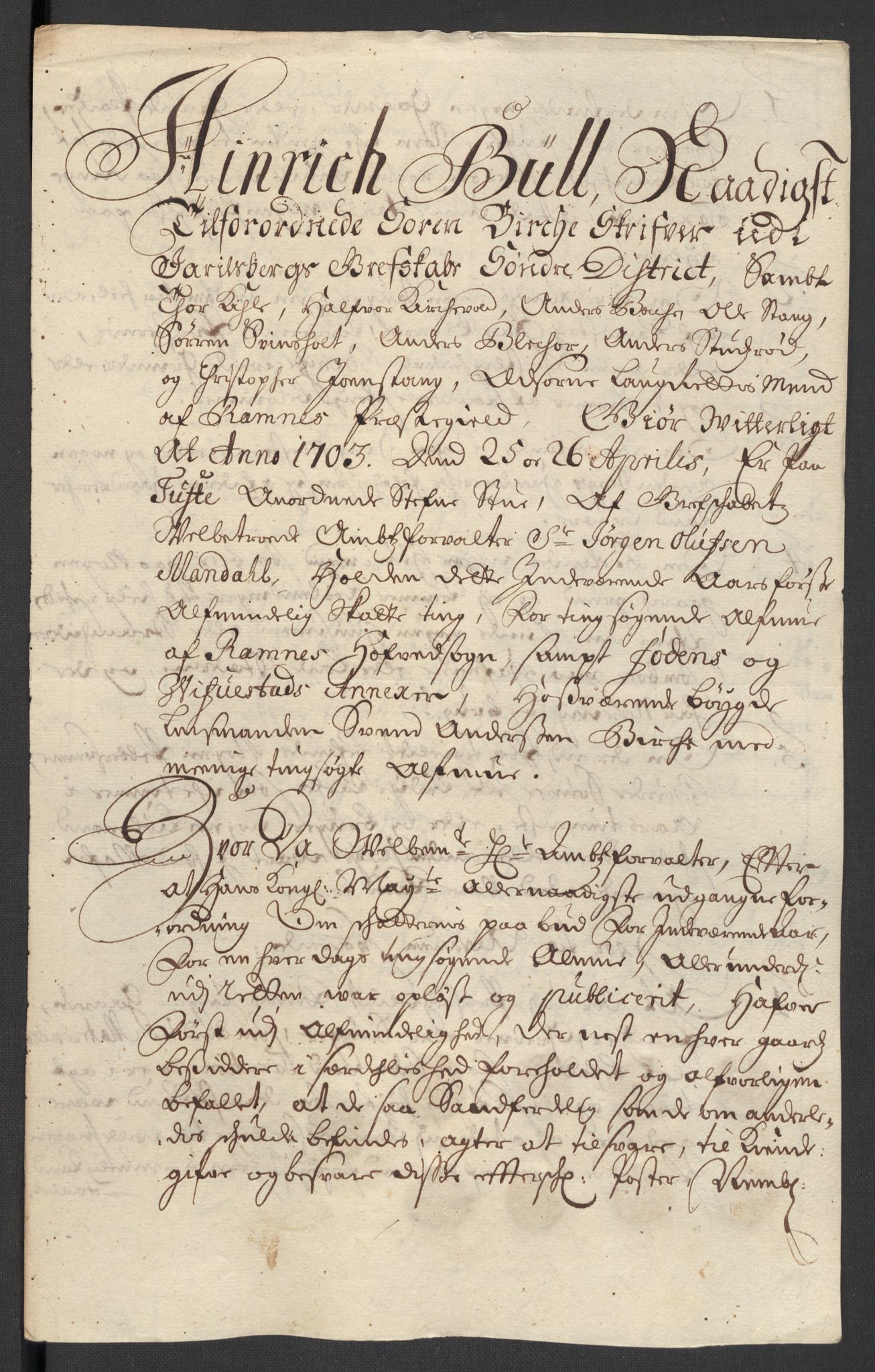 Rentekammeret inntil 1814, Reviderte regnskaper, Fogderegnskap, RA/EA-4092/R32/L1871: Fogderegnskap Jarlsberg grevskap, 1703-1705, p. 23