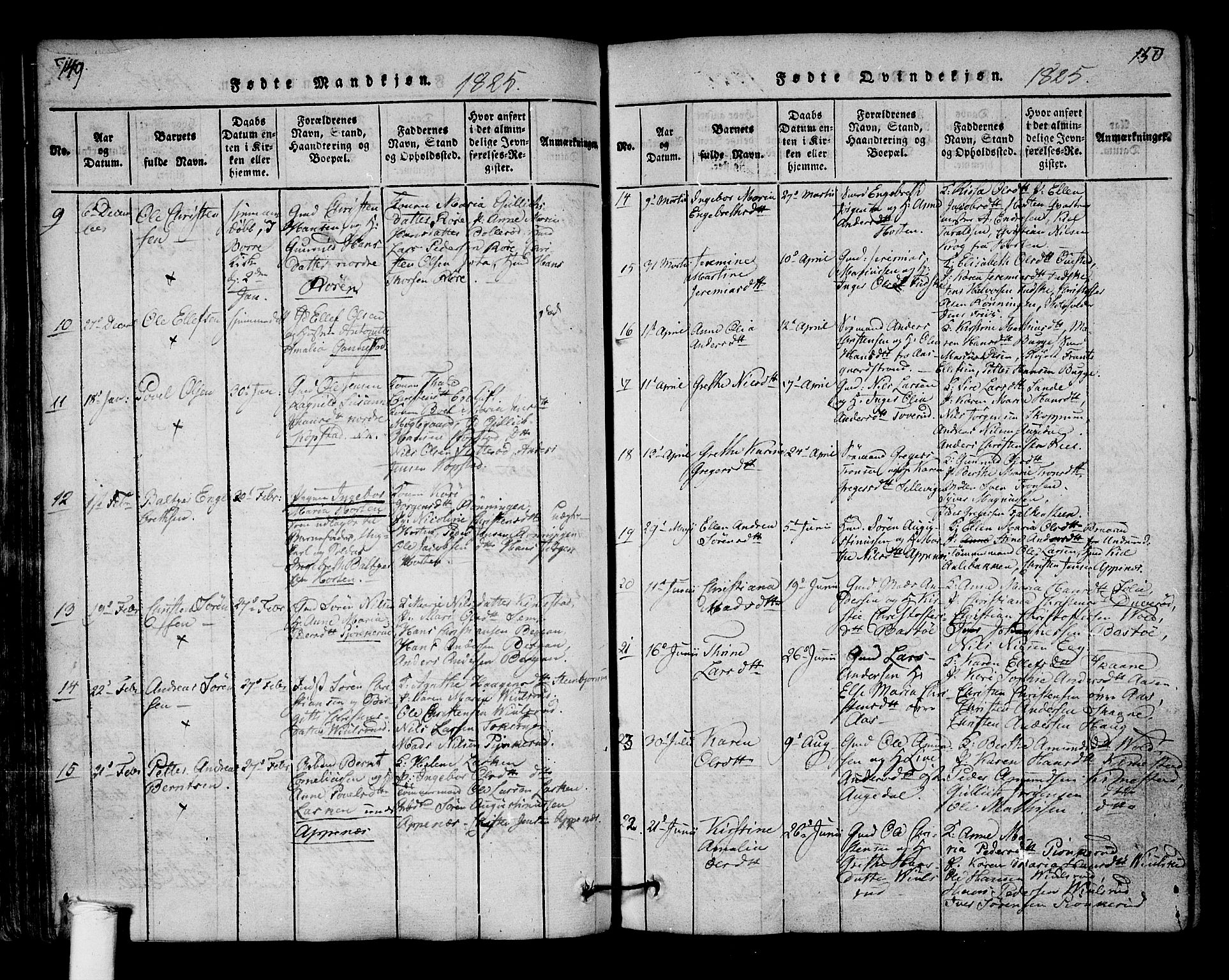Borre kirkebøker, SAKO/A-338/F/Fa/L0004: Parish register (official) no. I 4, 1815-1845, p. 149-150