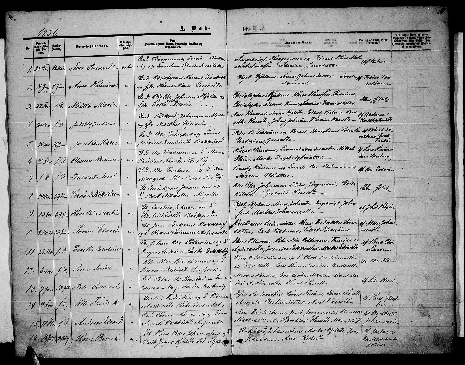 Balsfjord sokneprestembete, AV/SATØ-S-1303/G/Gab/L0001klokker: Parish register (copy) no. 1, 1856-1869, p. 5