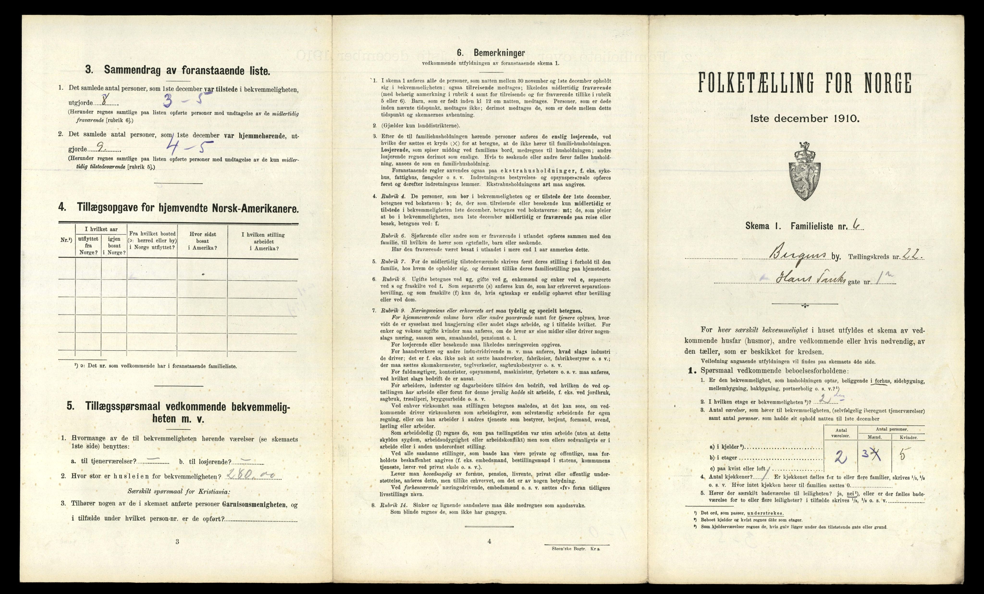 RA, 1910 census for Bergen, 1910, p. 7131