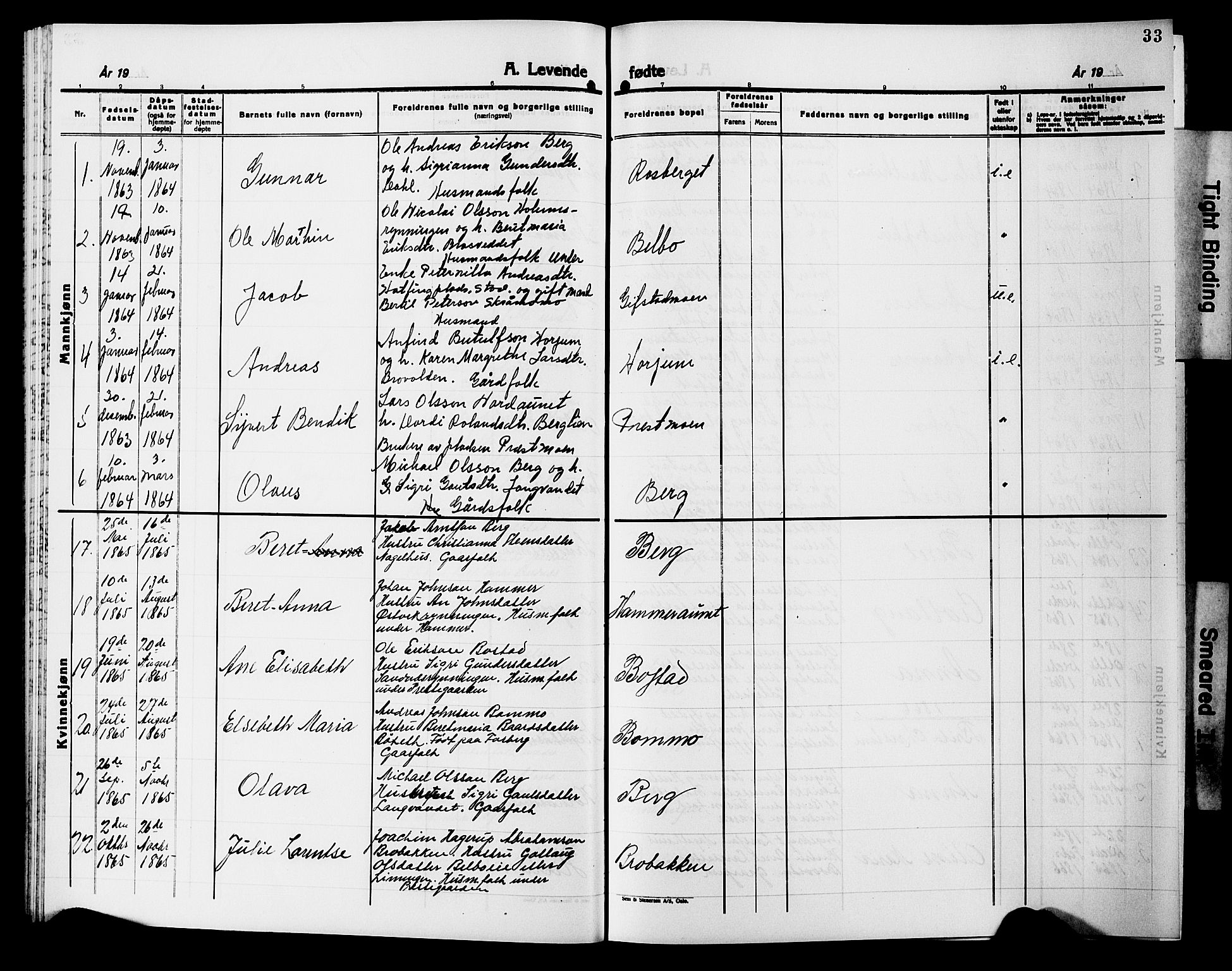 Ministerialprotokoller, klokkerbøker og fødselsregistre - Nord-Trøndelag, SAT/A-1458/749/L0485: Parish register (official) no. 749D01, 1857-1872, p. 33