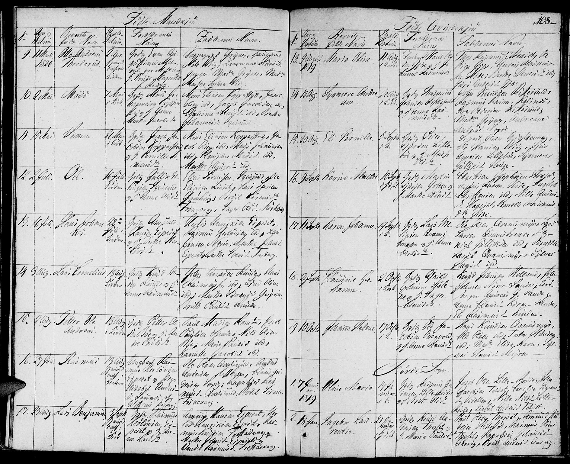 Ministerialprotokoller, klokkerbøker og fødselsregistre - Møre og Romsdal, AV/SAT-A-1454/507/L0068: Parish register (official) no. 507A03, 1789-1825, p. 108