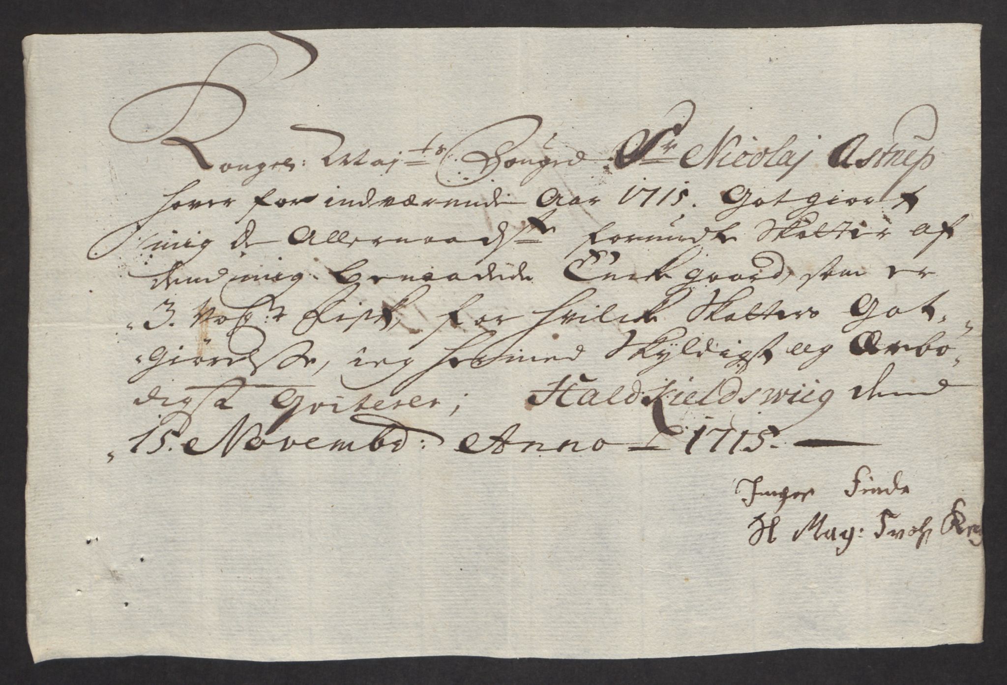 Rentekammeret inntil 1814, Reviderte regnskaper, Fogderegnskap, AV/RA-EA-4092/R54/L3567: Fogderegnskap Sunnmøre, 1715, p. 223