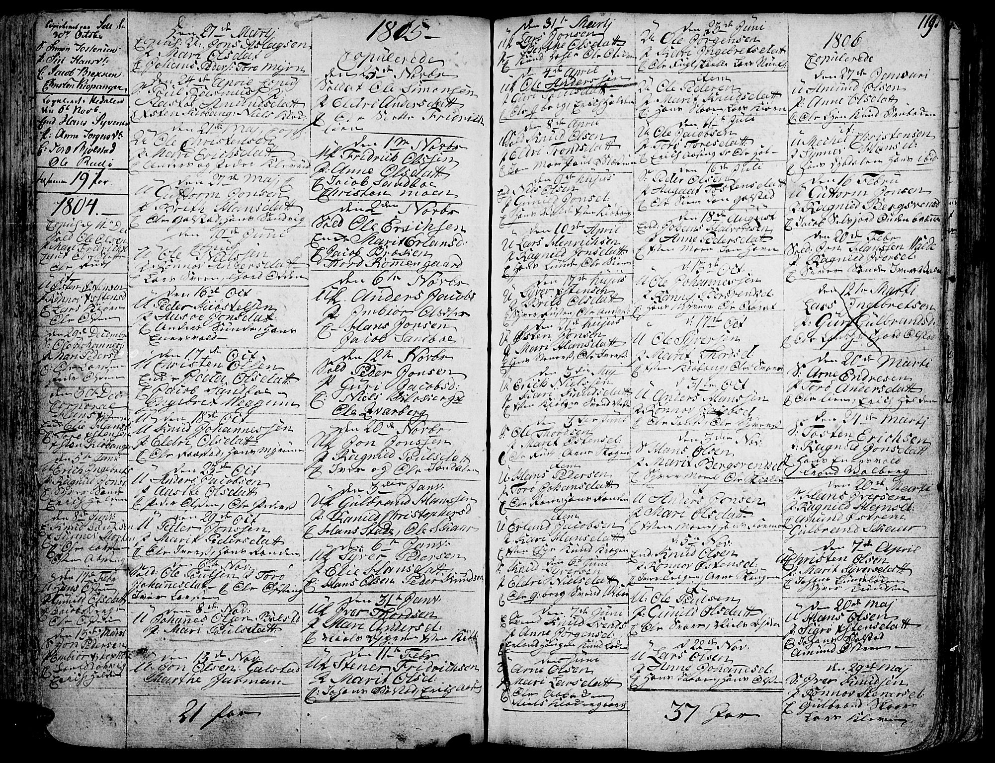 Vågå prestekontor, AV/SAH-PREST-076/H/Ha/Haa/L0001: Parish register (official) no. 1, 1739-1810, p. 119