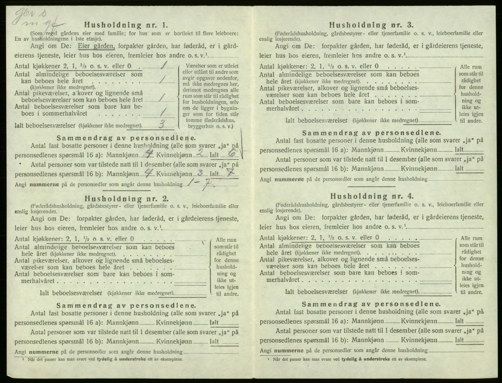 SAB, 1920 census for Hålandsdal, 1920, p. 195