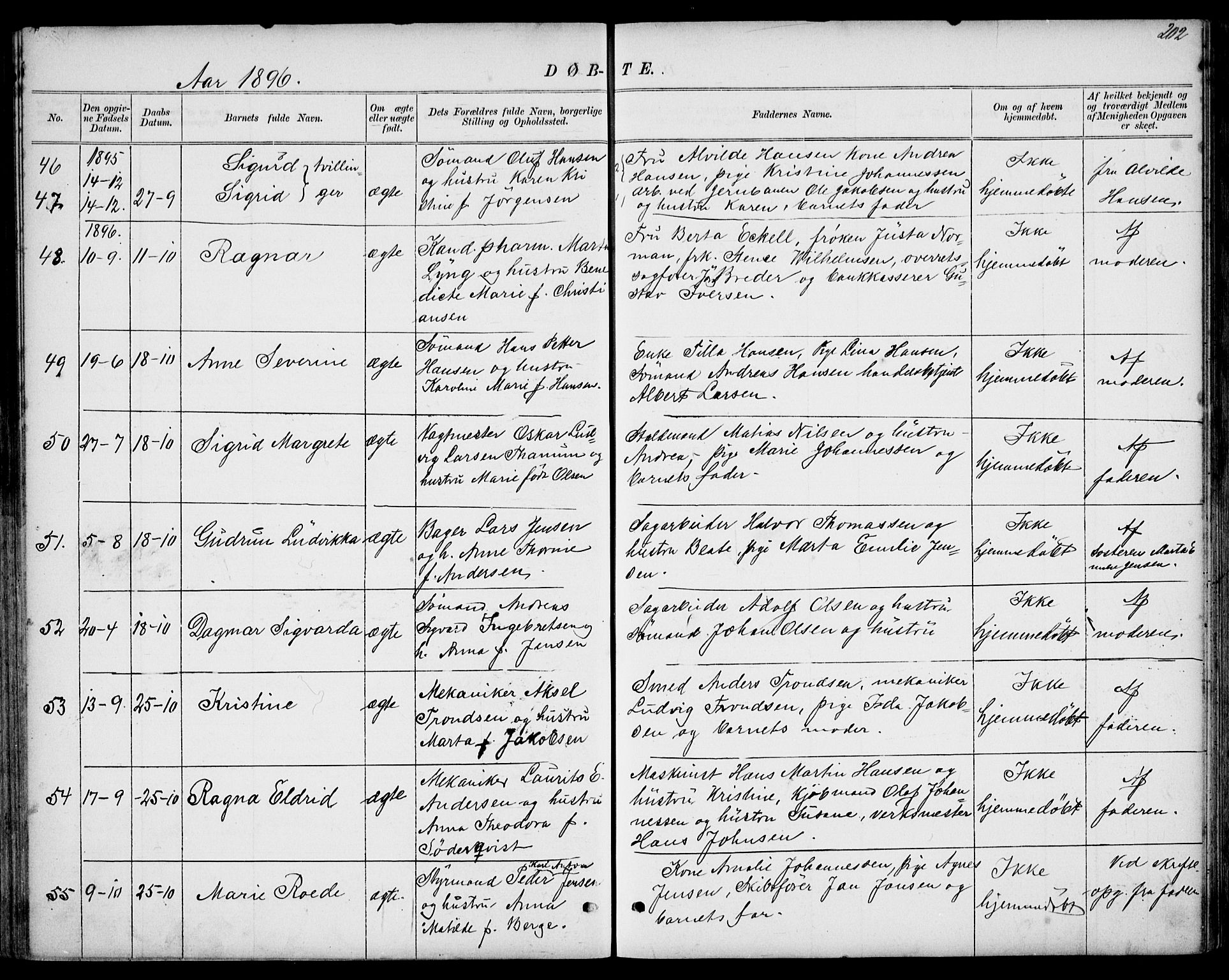Larvik kirkebøker, AV/SAKO-A-352/G/Gb/L0003: Parish register (copy) no. II 3, 1867-1899, p. 202