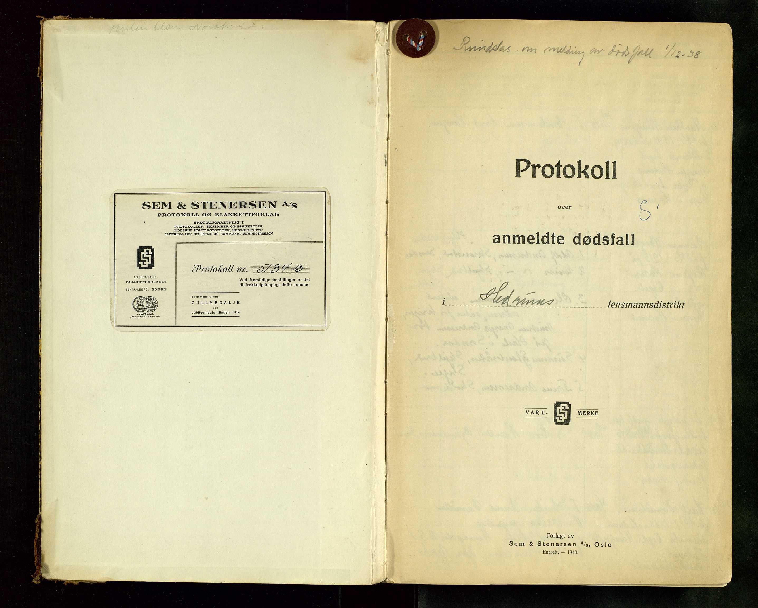 Hedrum lensmannskontor, SAKO/A-536/H/Ha/L0005: Dødsfallsprotokoll, 1945-1953