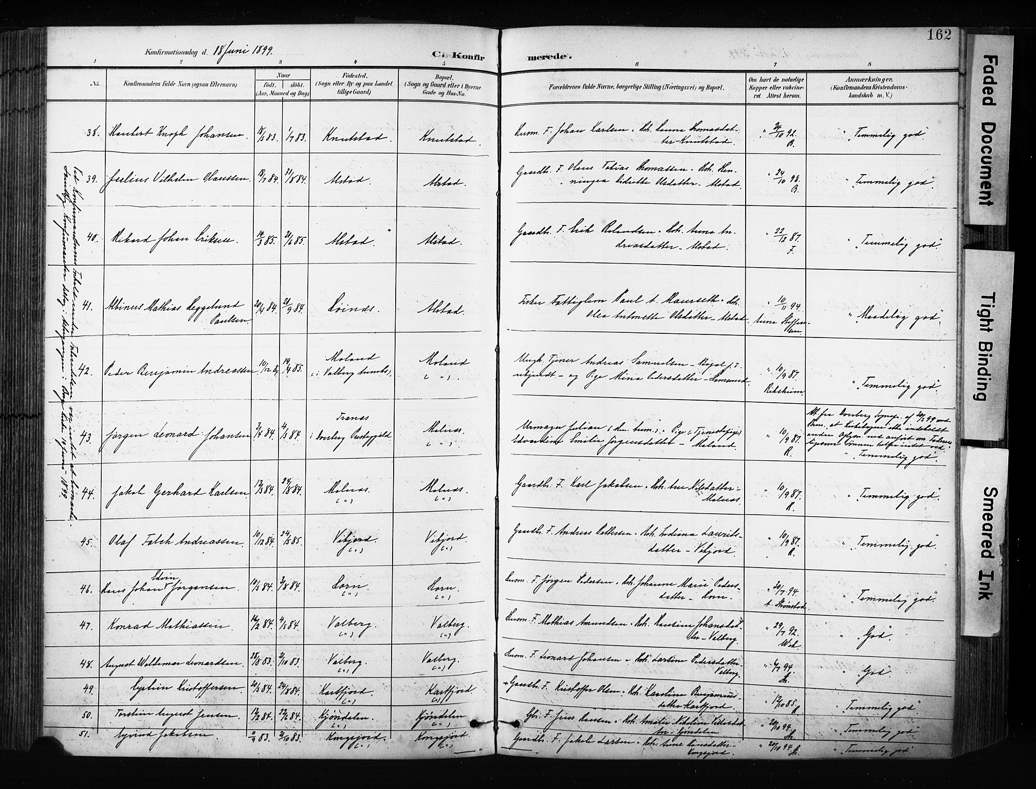 Ministerialprotokoller, klokkerbøker og fødselsregistre - Nordland, SAT/A-1459/880/L1134: Parish register (official) no. 880A08, 1899-1908, p. 162