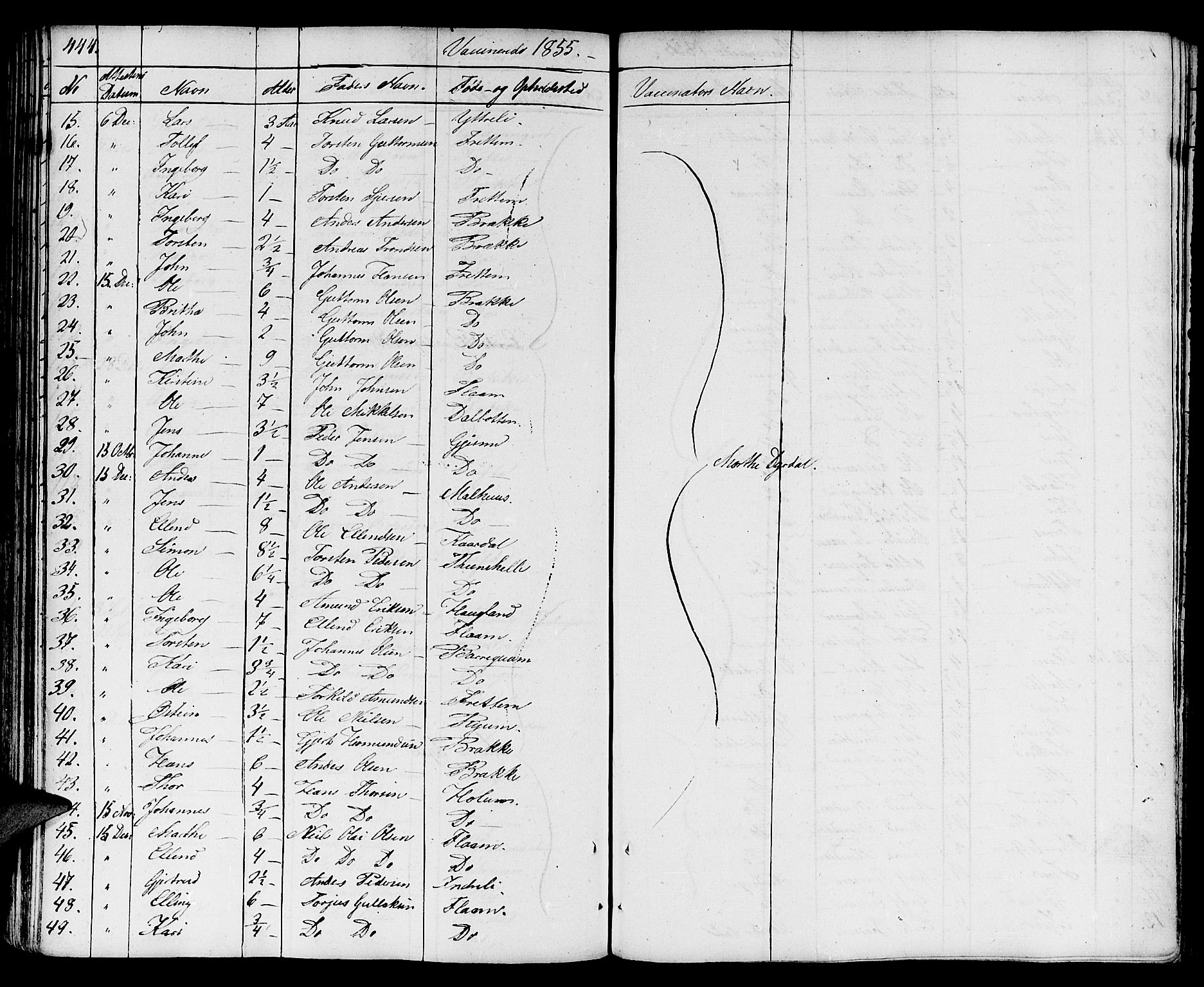 Aurland sokneprestembete, SAB/A-99937/H/Ha/Haa/L0006: Parish register (official) no. A 6, 1821-1859, p. 444