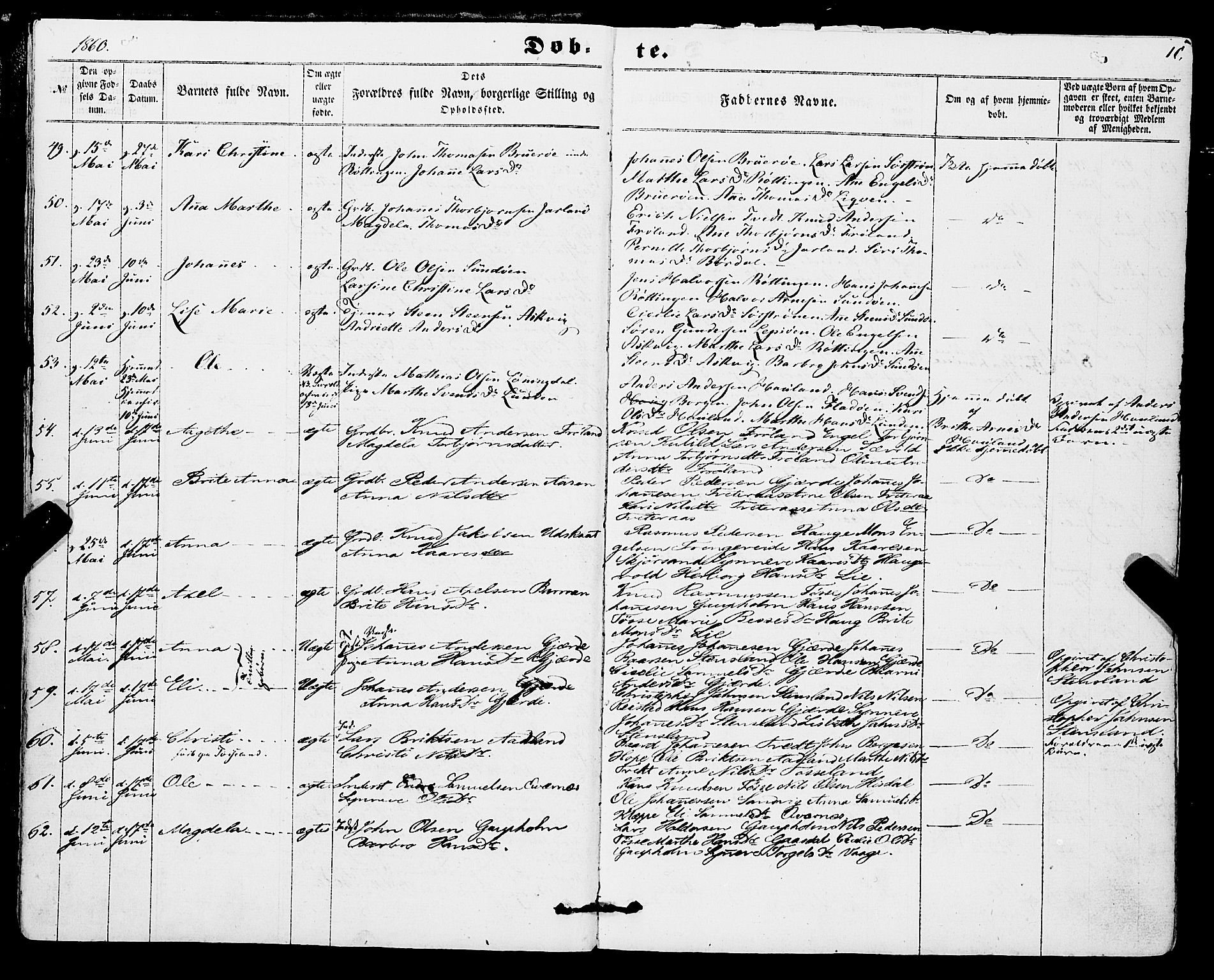 Os sokneprestembete, AV/SAB-A-99929: Parish register (official) no. A 17, 1860-1873, p. 10