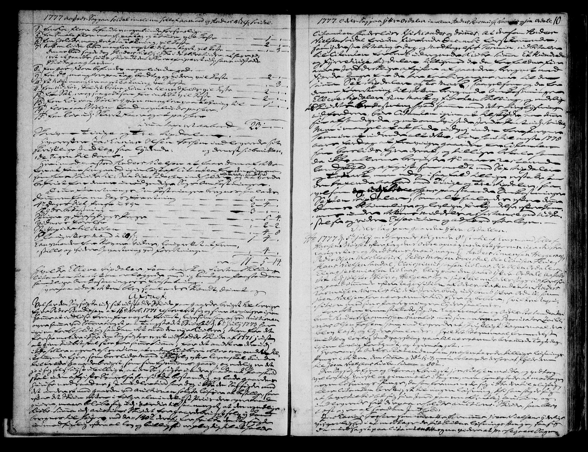 Sunnfjord tingrett, AV/SAB-A-3201/1/F/Fa/Faa/L0019: Tingbok, 1777-1785, p. 9b-10a