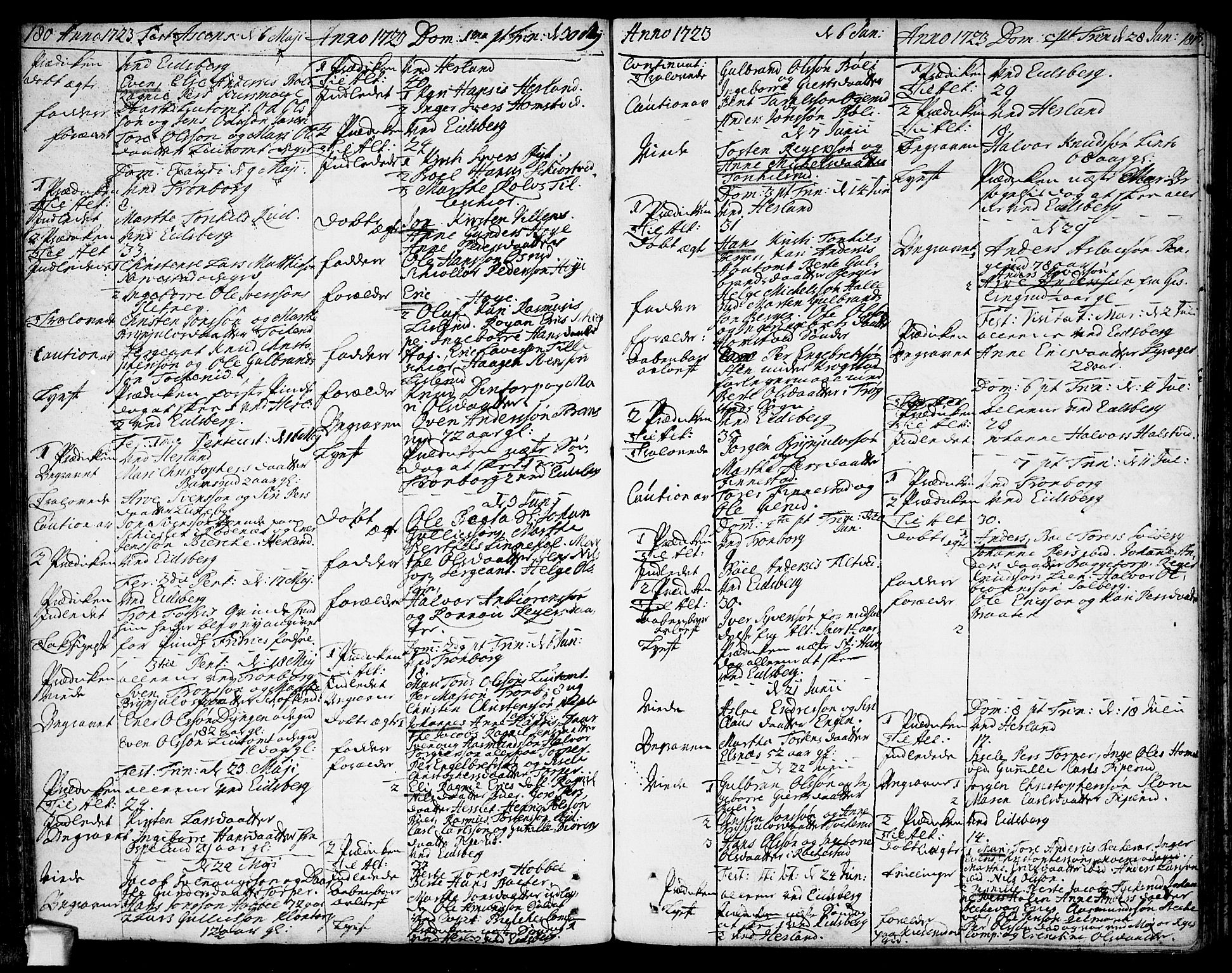 Eidsberg prestekontor Kirkebøker, SAO/A-10905/F/Fa/L0001: Parish register (official) no. I 1, 1710-1730, p. 180-181