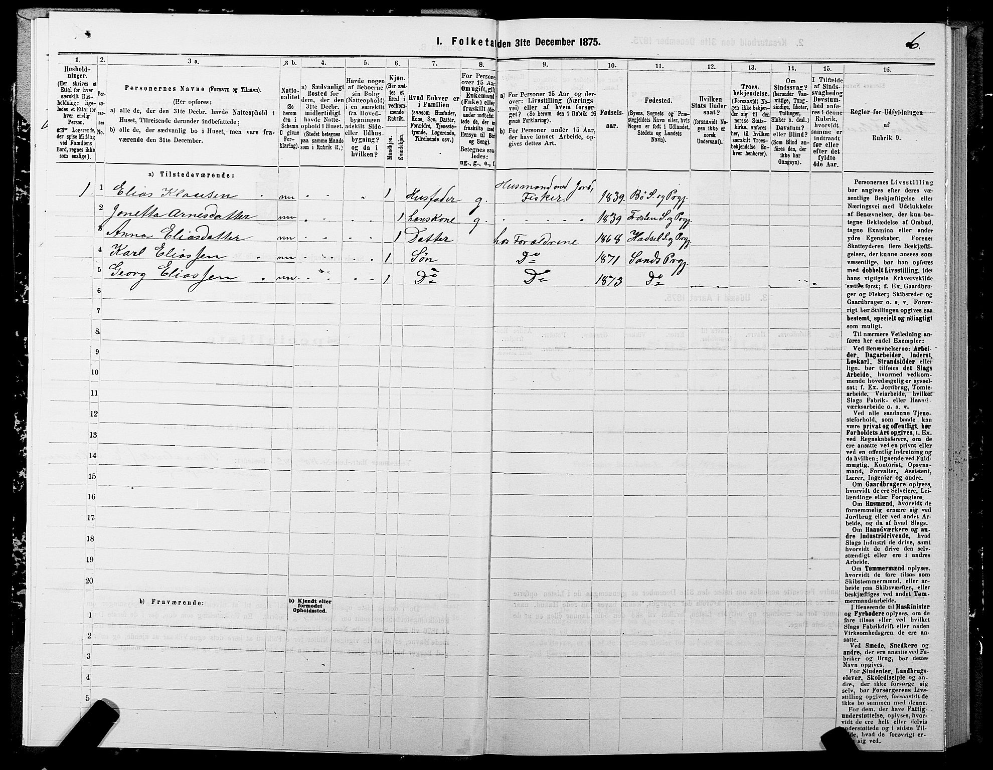 SATØ, 1875 census for 1915P Sand, 1875, p. 2006