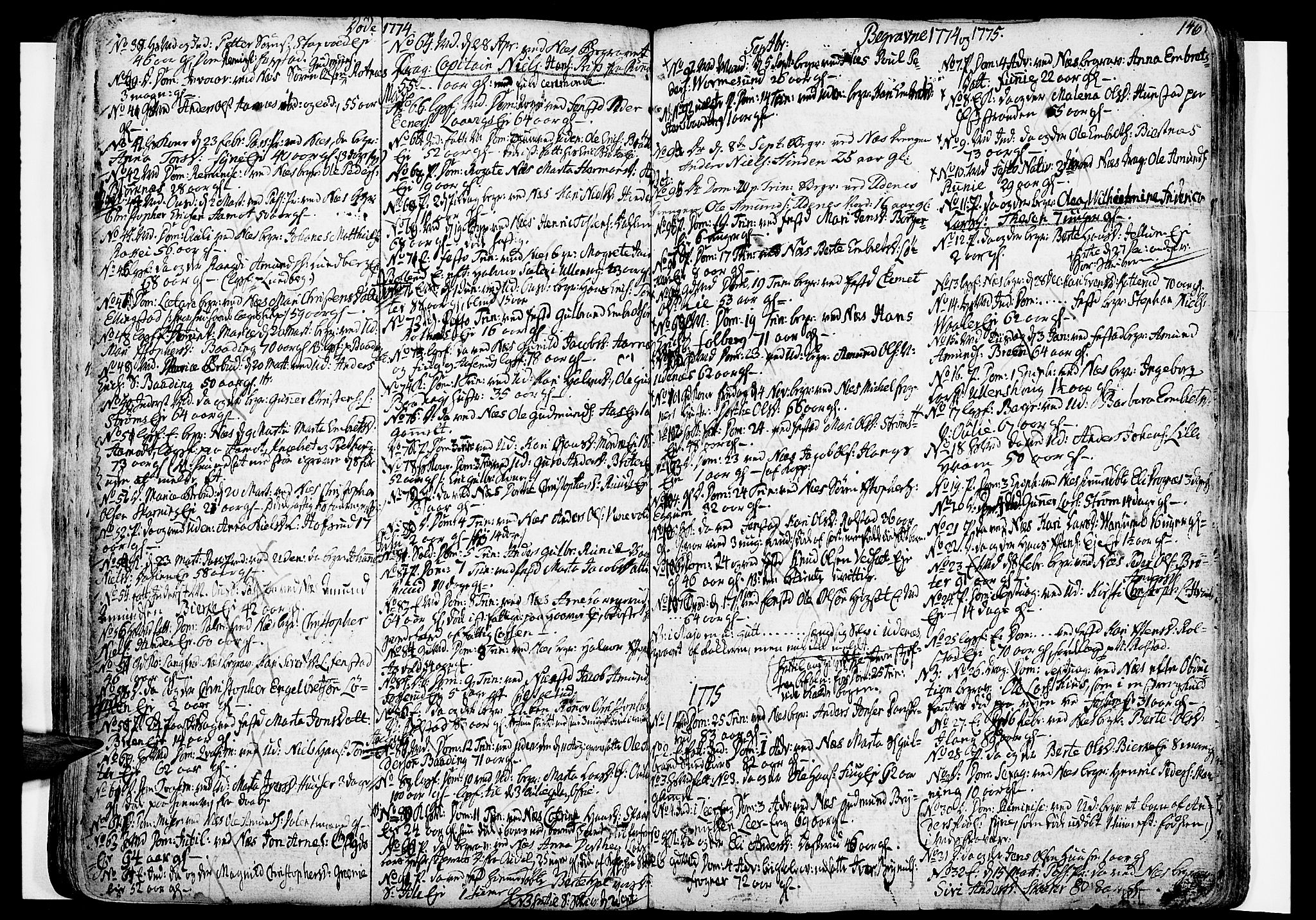 Nes prestekontor Kirkebøker, SAO/A-10410/F/Fa/L0003: Parish register (official) no. I 3, 1734-1781, p. 146