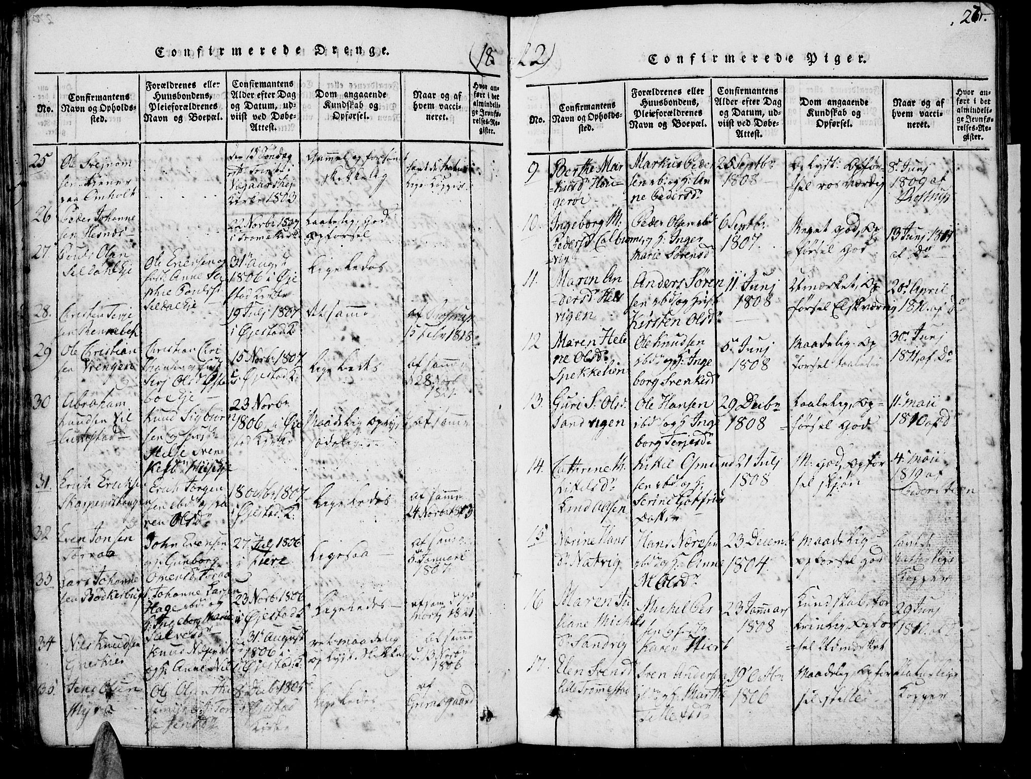Øyestad sokneprestkontor, SAK/1111-0049/F/Fb/L0003: Parish register (copy) no. B 3, 1816-1827, p. 271