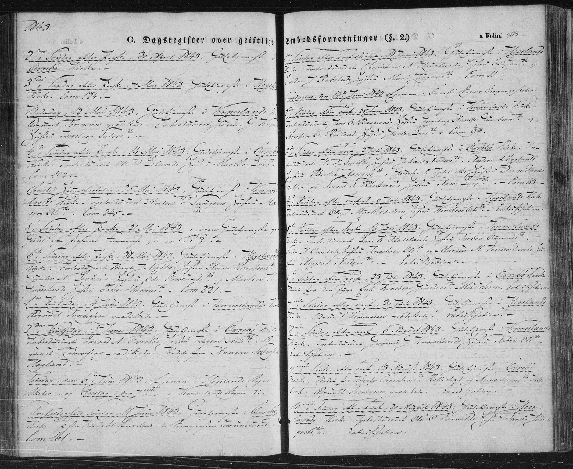 Vennesla sokneprestkontor, AV/SAK-1111-0045/Fa/Fac/L0004: Parish register (official) no. A 4, 1834-1855, p. 603