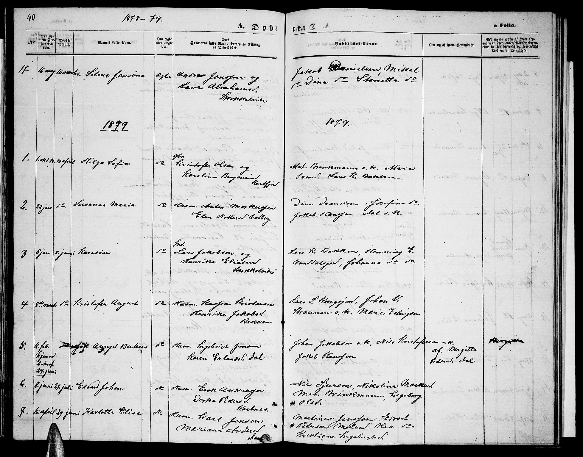 Ministerialprotokoller, klokkerbøker og fødselsregistre - Nordland, AV/SAT-A-1459/884/L1196: Parish register (copy) no. 884C02, 1860-1887, p. 40