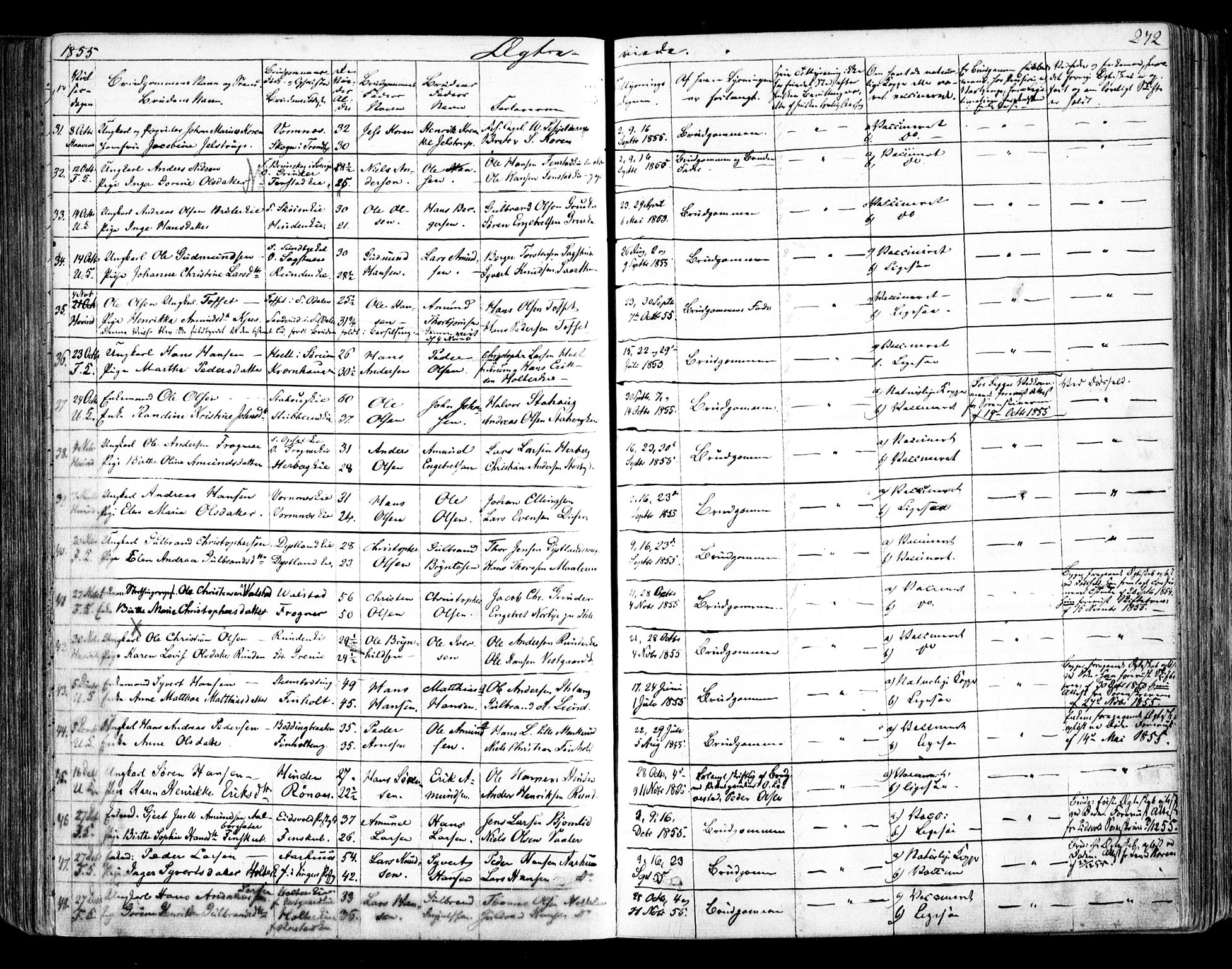 Nes prestekontor Kirkebøker, SAO/A-10410/F/Fa/L0007: Parish register (official) no. I 7, 1846-1858, p. 272