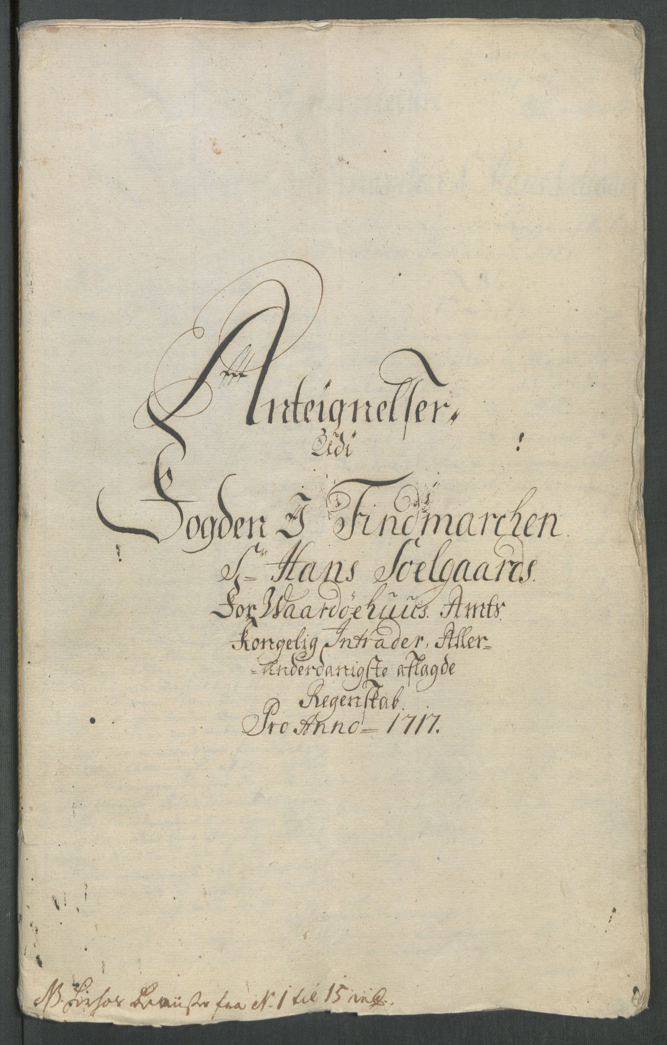 Rentekammeret inntil 1814, Reviderte regnskaper, Fogderegnskap, AV/RA-EA-4092/R69/L4857: Fogderegnskap Finnmark/Vardøhus, 1716-1718, p. 367