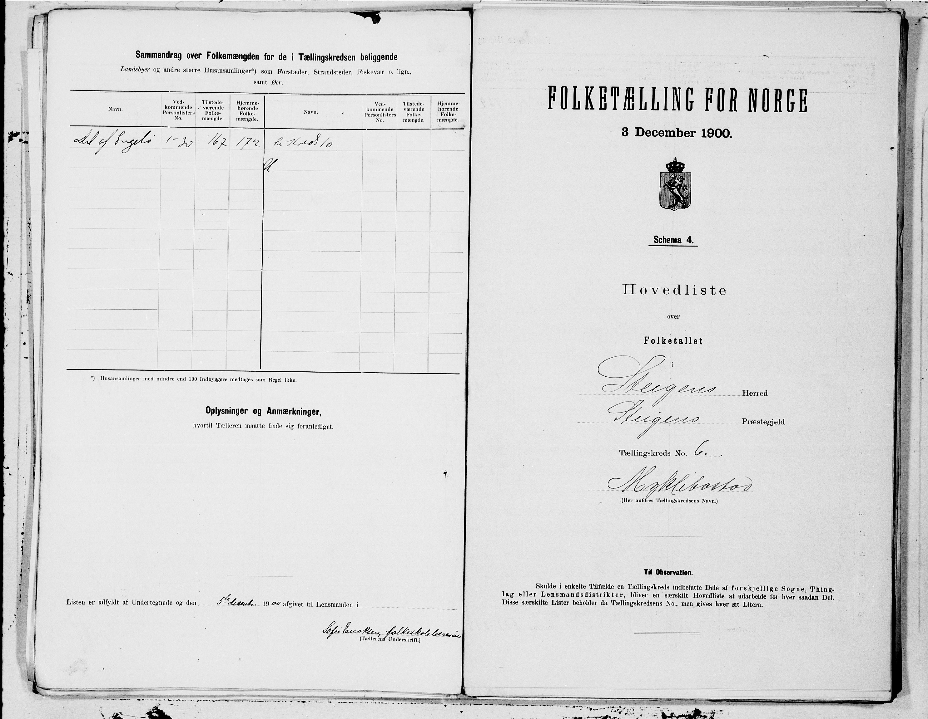 SAT, 1900 census for Steigen, 1900, p. 12