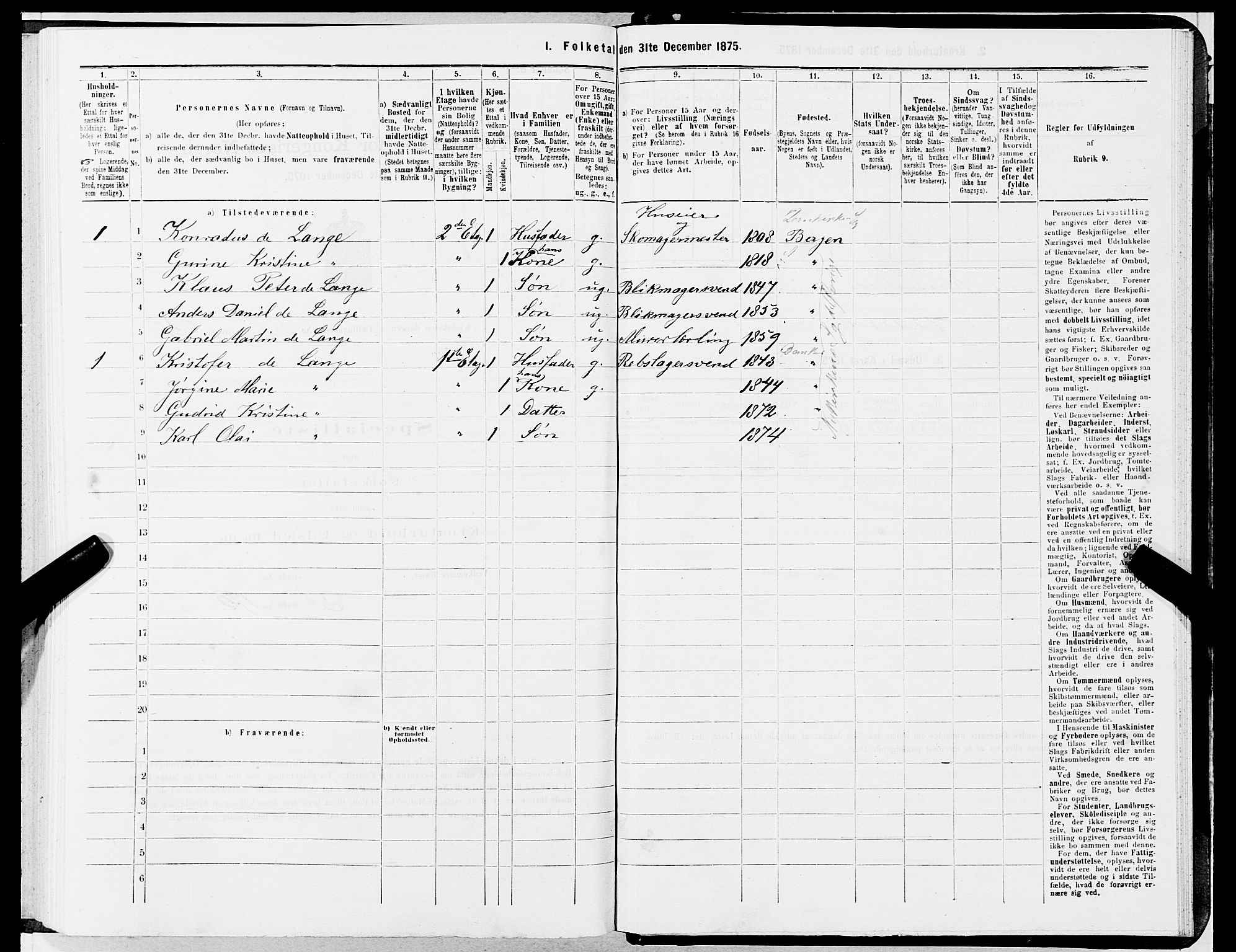 SAB, 1875 census for 1301 Bergen, 1875, p. 1112