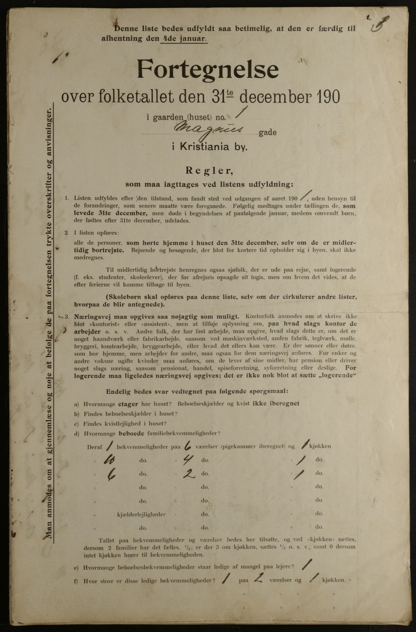 OBA, Municipal Census 1901 for Kristiania, 1901, p. 9128