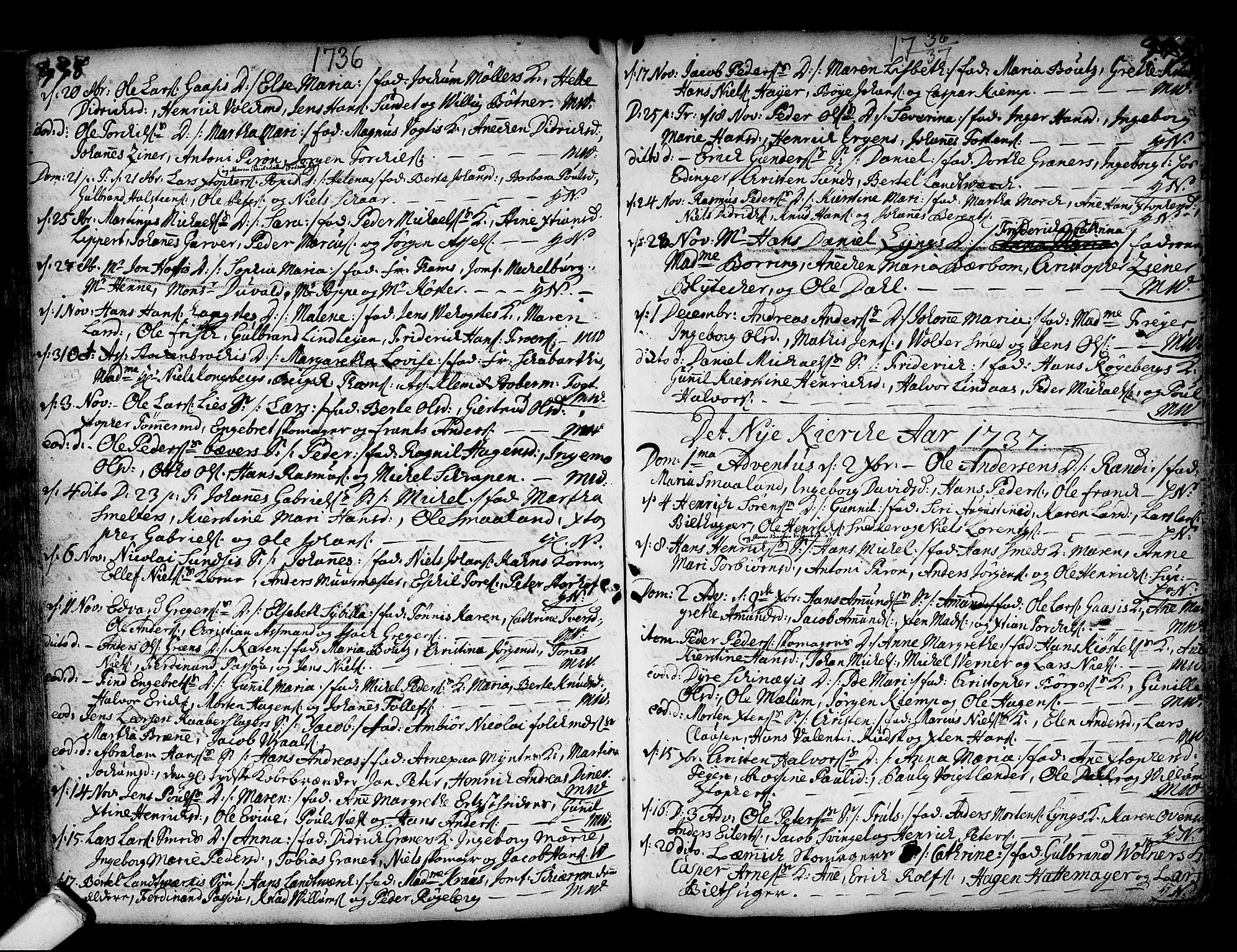 Kongsberg kirkebøker, SAKO/A-22/F/Fa/L0002: Parish register (official) no. I 2, 1721-1743, p. 338-339