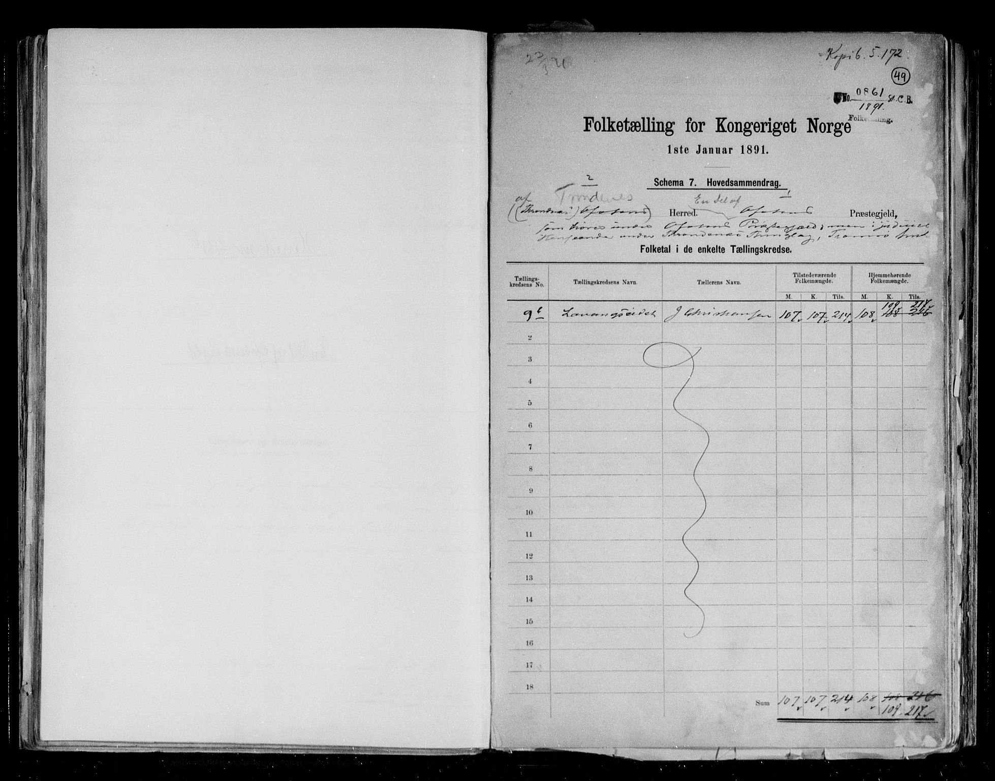 RA, 1891 census for 1914 Trondenes, 1891, p. 34