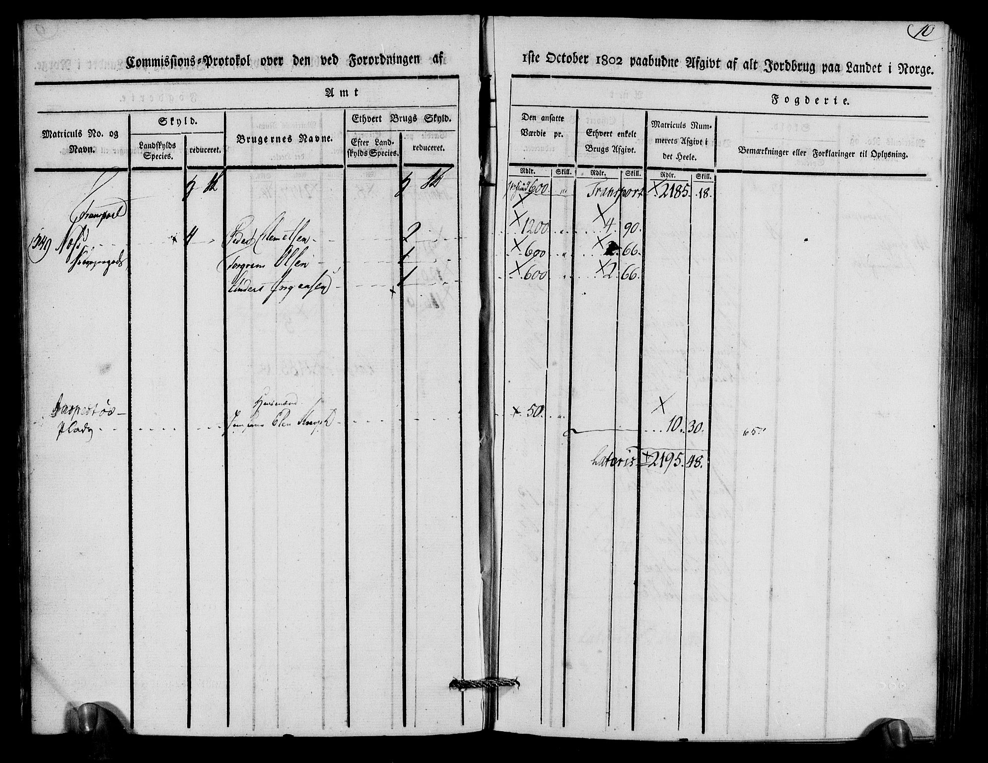 Rentekammeret inntil 1814, Realistisk ordnet avdeling, AV/RA-EA-4070/N/Ne/Nea/L0079: Nedenes fogderi. Kommisjonsprotokoll "Nr. 2", for Strengereid skipreide, 1803, p. 11