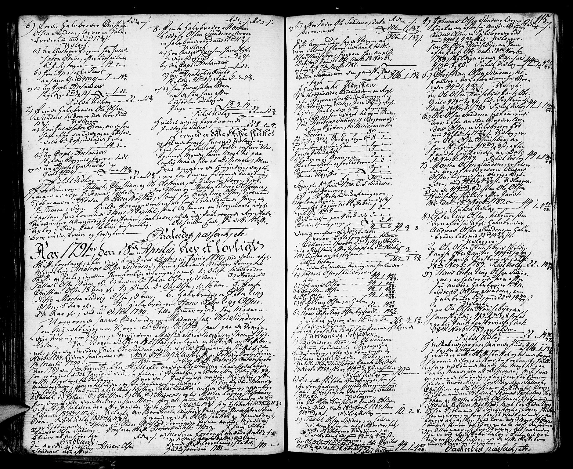 Follo sorenskriveri, AV/SAO-A-10274/H/Hb/L0011: Skifteprotokoll, 1789-1801, p. 114b-115a
