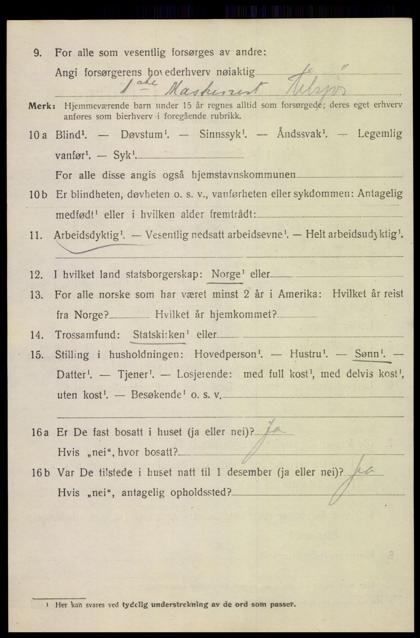 SAK, 1920 census for Flekkefjord, 1920, p. 5131