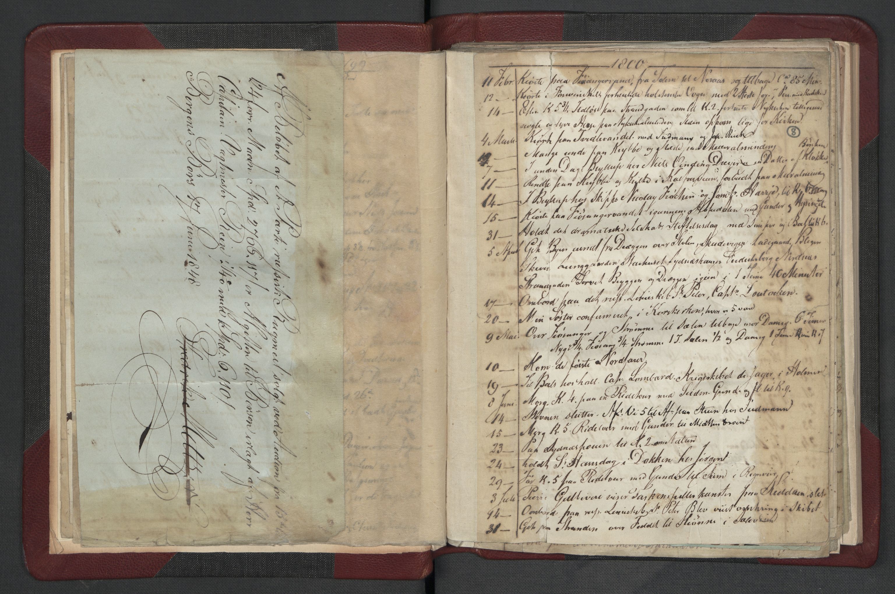 Meltzer, Fredrik, RA/PA-0028/F/L0002: Dagbok, 1796-1808, p. 7b-8a