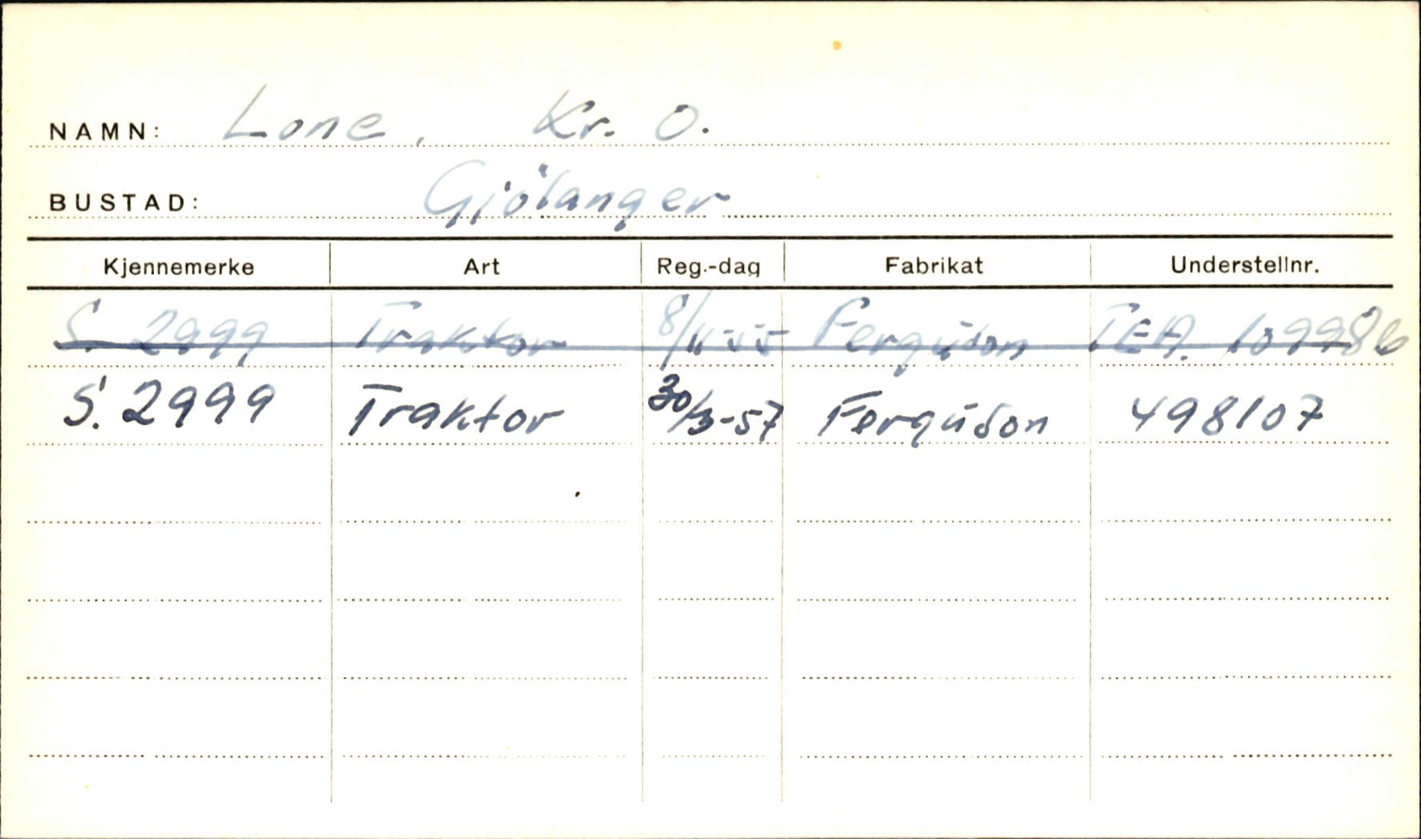 Statens vegvesen, Sogn og Fjordane vegkontor, AV/SAB-A-5301/4/F/L0001B: Eigarregister Fjordane til 1.6.1961, 1930-1961, p. 609