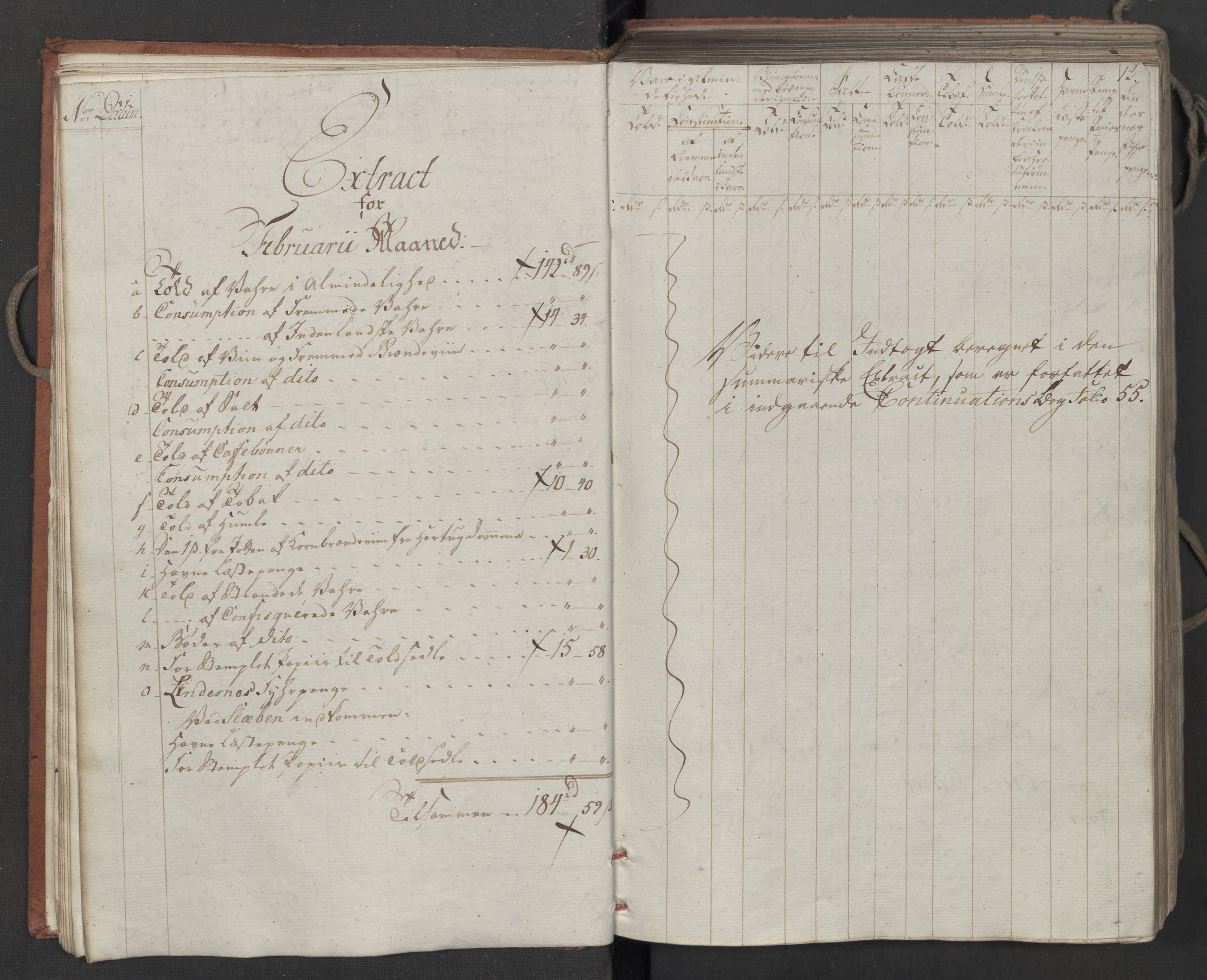 Generaltollkammeret, tollregnskaper, AV/RA-EA-5490/R06/L0186a/0001: Tollregnskaper Kristiania / Inngående tollbok, 1790-1792, p. 12b-13a