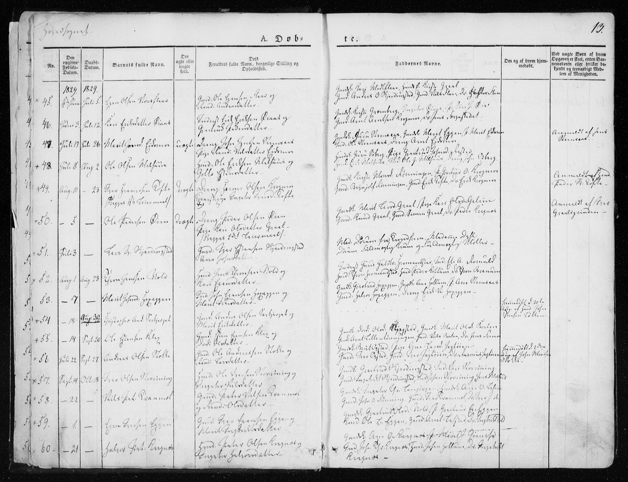 Ministerialprotokoller, klokkerbøker og fødselsregistre - Sør-Trøndelag, AV/SAT-A-1456/691/L1069: Parish register (official) no. 691A04, 1826-1841, p. 13