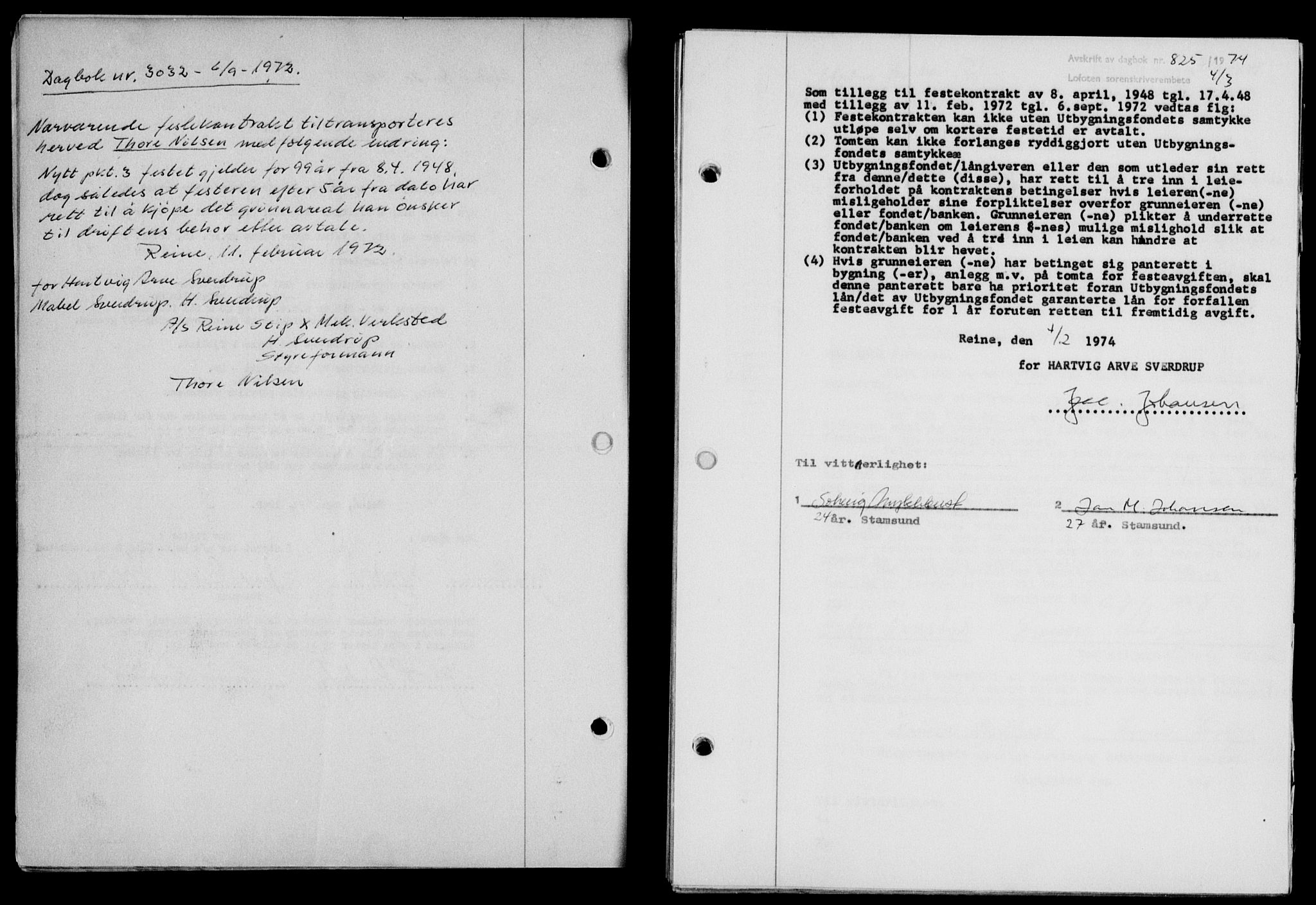 Lofoten sorenskriveri, SAT/A-0017/1/2/2C/L0018a: Mortgage book no. 18a, 1948-1948, Diary no: : 825/1948