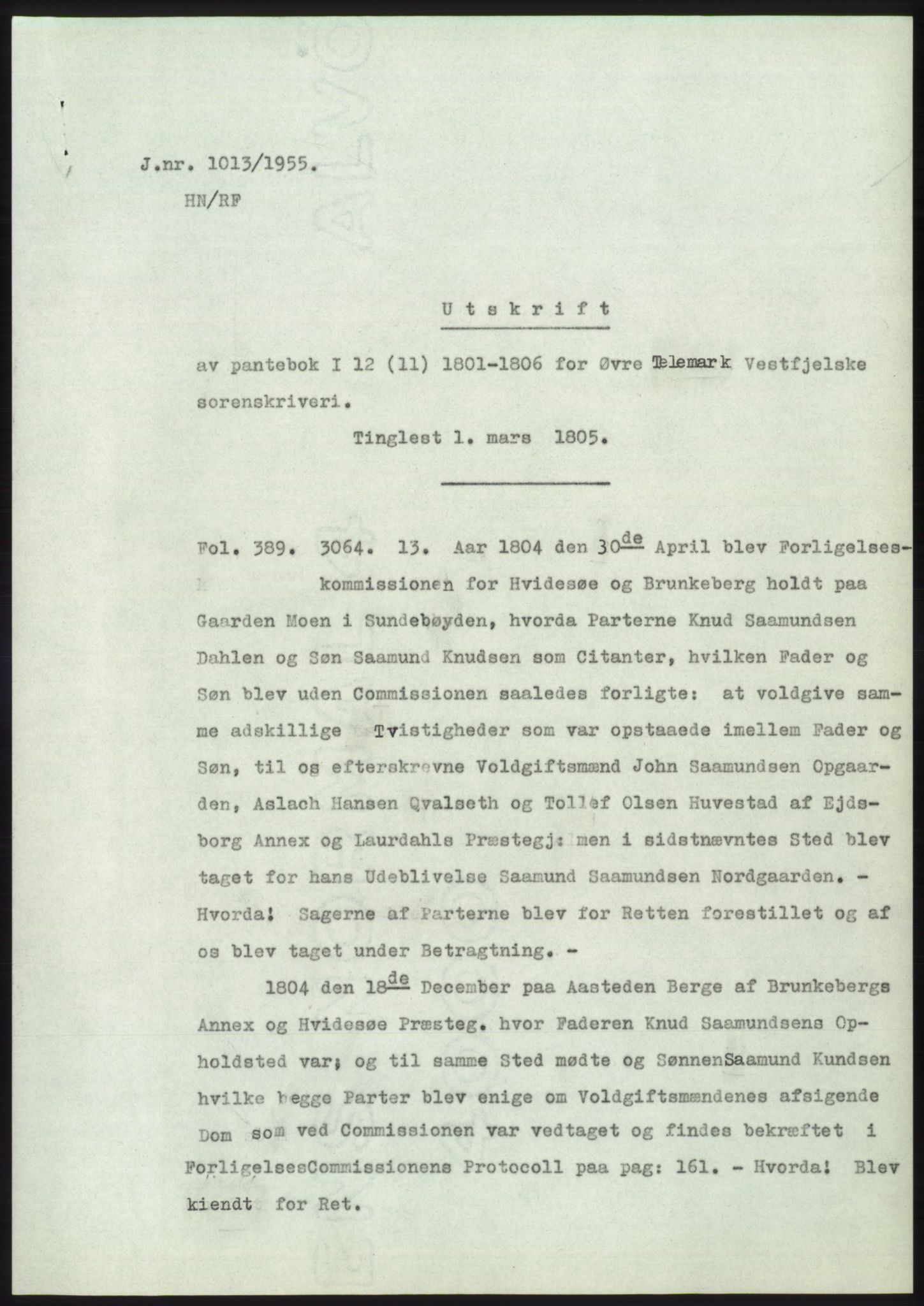 Statsarkivet i Kongsberg, SAKO/A-0001, 1955, p. 262